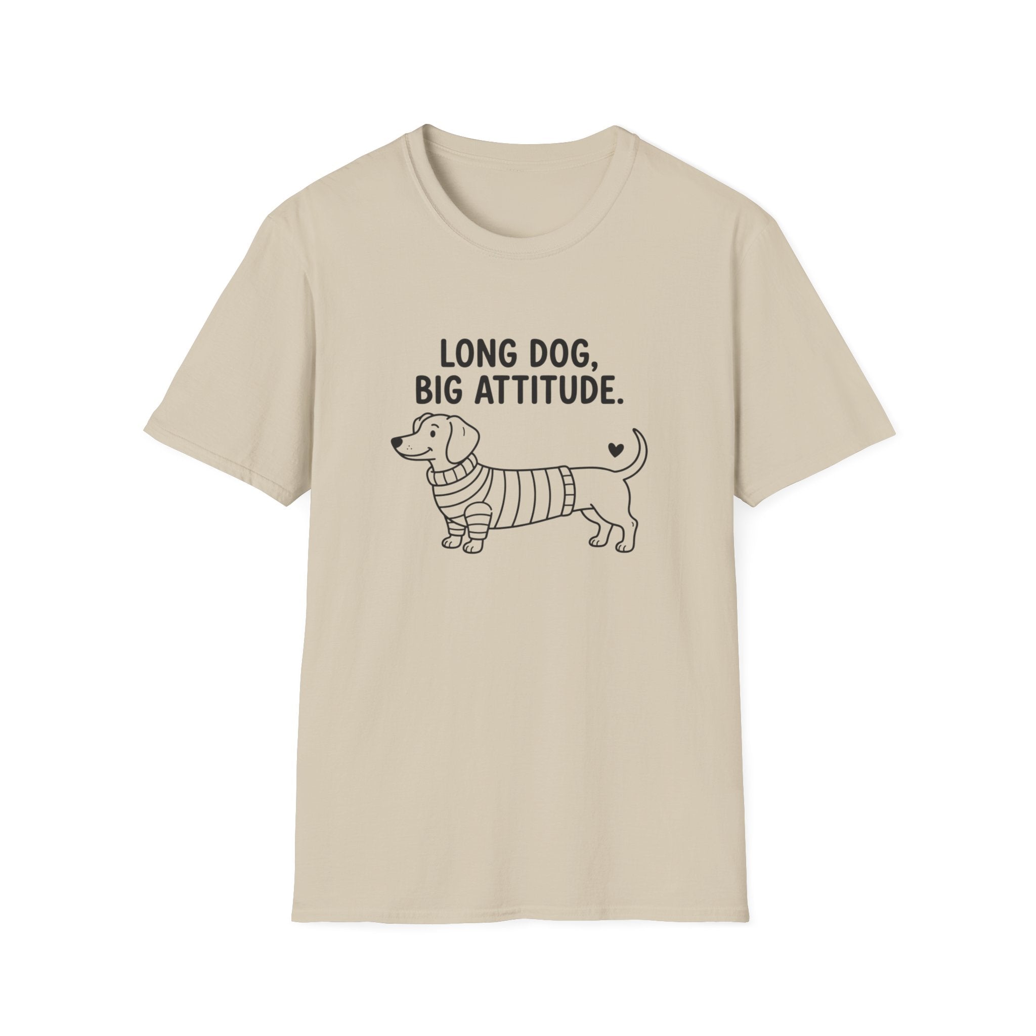 'Long Dog Big Attitude' Graphic T-Shirt