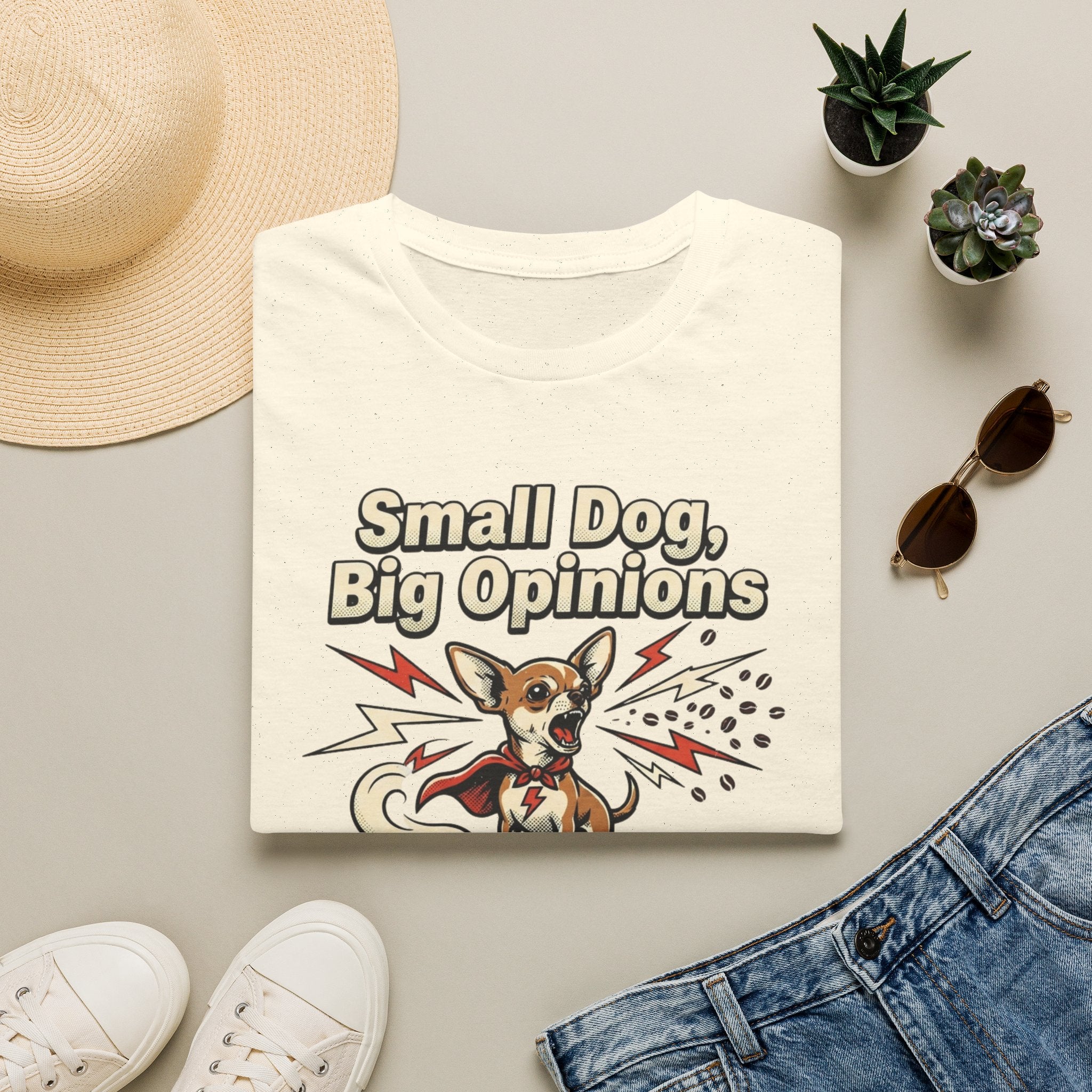 'Small Dog, Big Opinions' Graphic T-Shirt