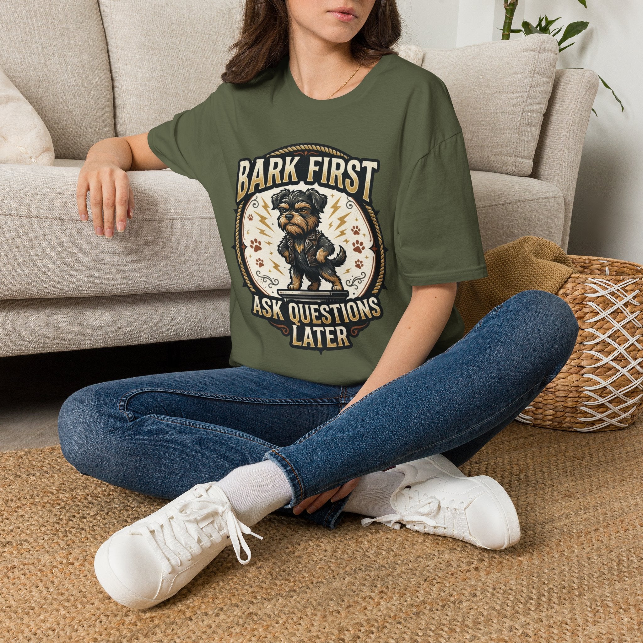 'Bark First Ask Question Later' Graphic T-Shirt