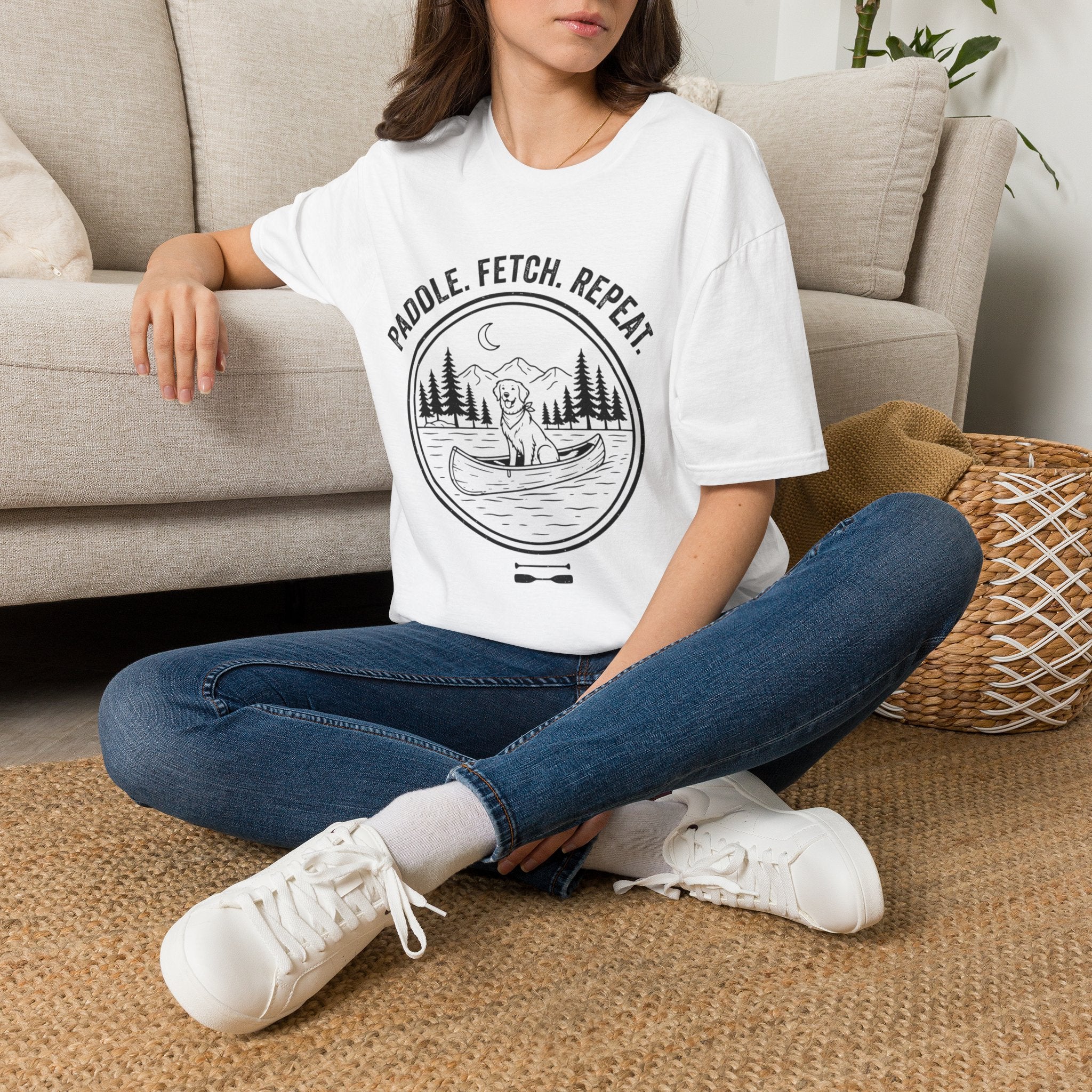 'Paddle,Fetch,Repeat' Graphic T-Shirt