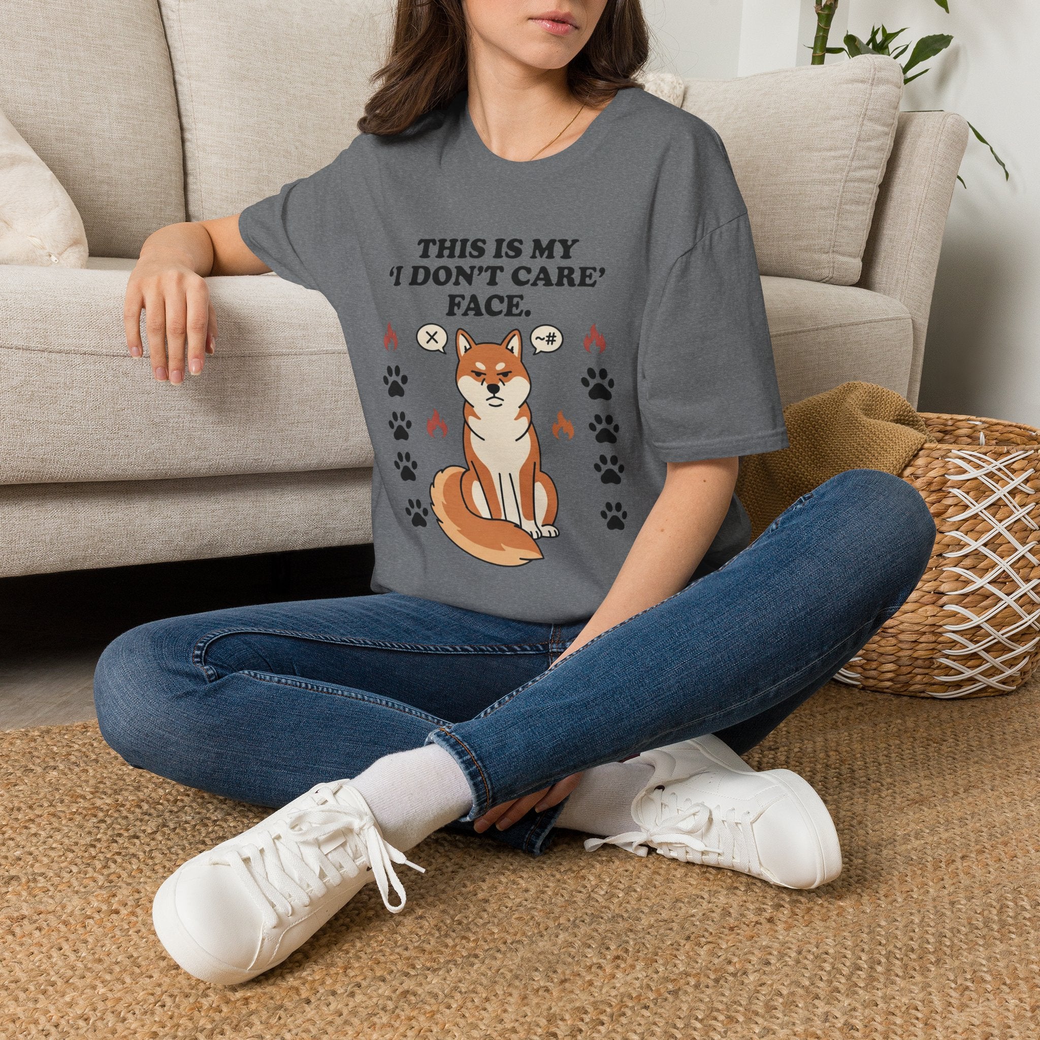 'This Is My I Dont Care Face' Graphic T-Shirt
