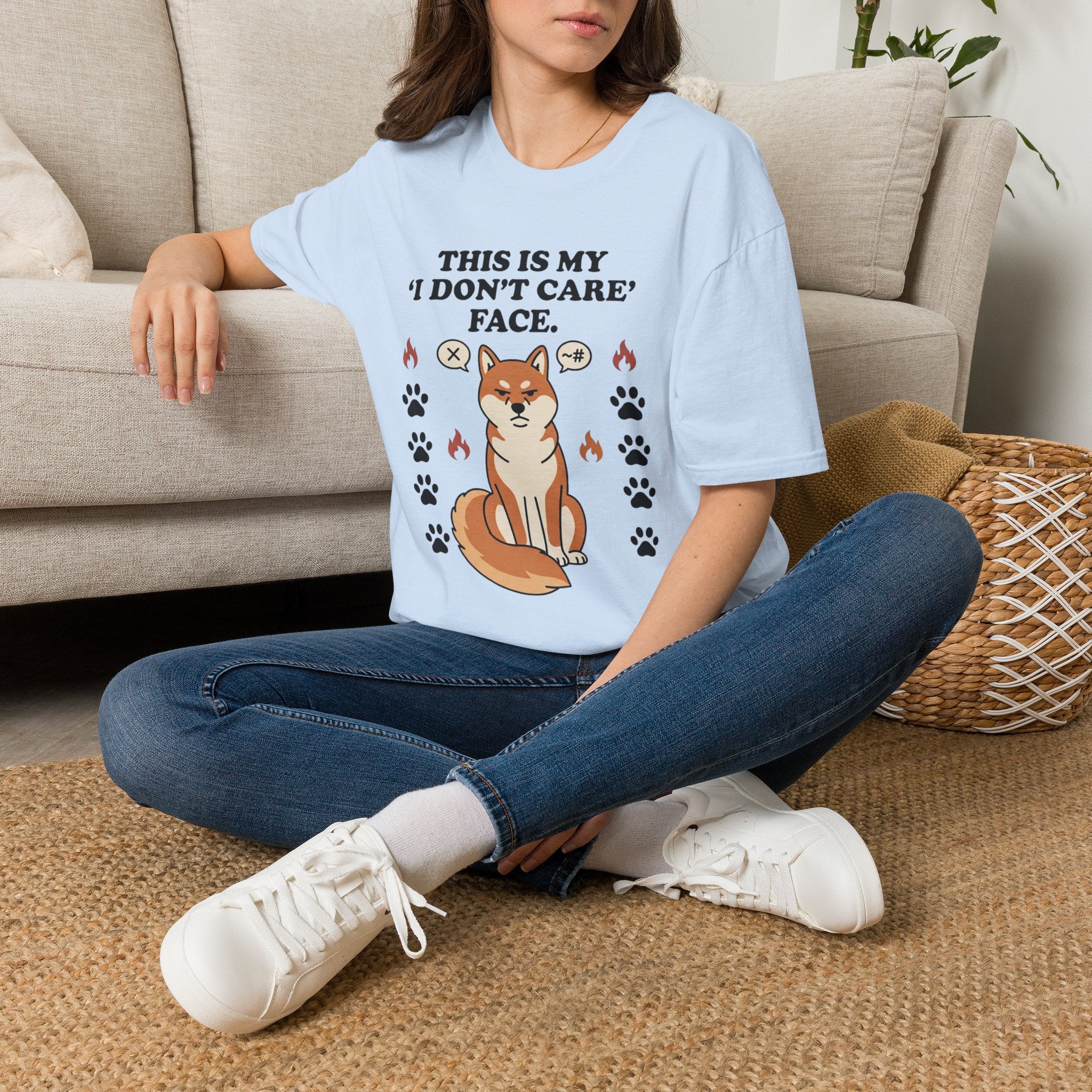 'This Is My I Dont Care Face' Graphic T-Shirt