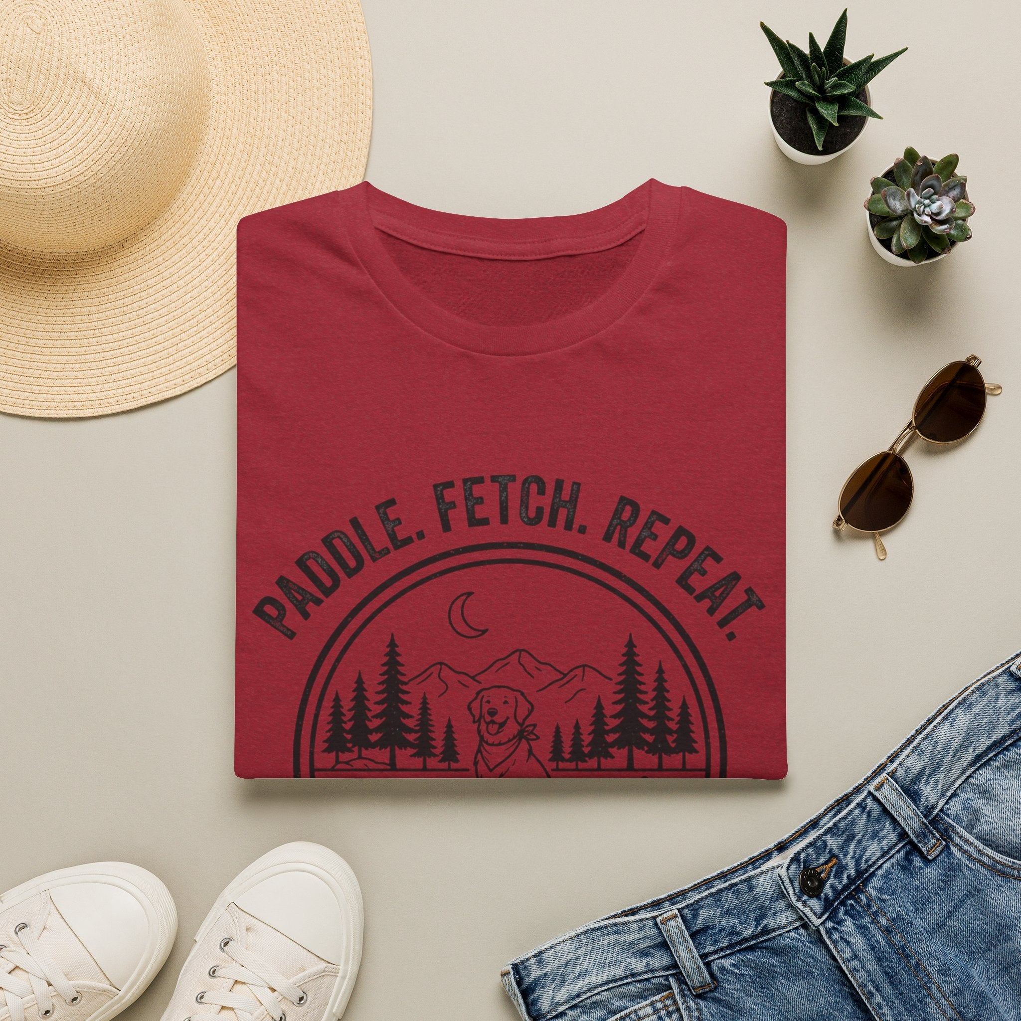 'Paddle,Fetch,Repeat' Graphic T-Shirt