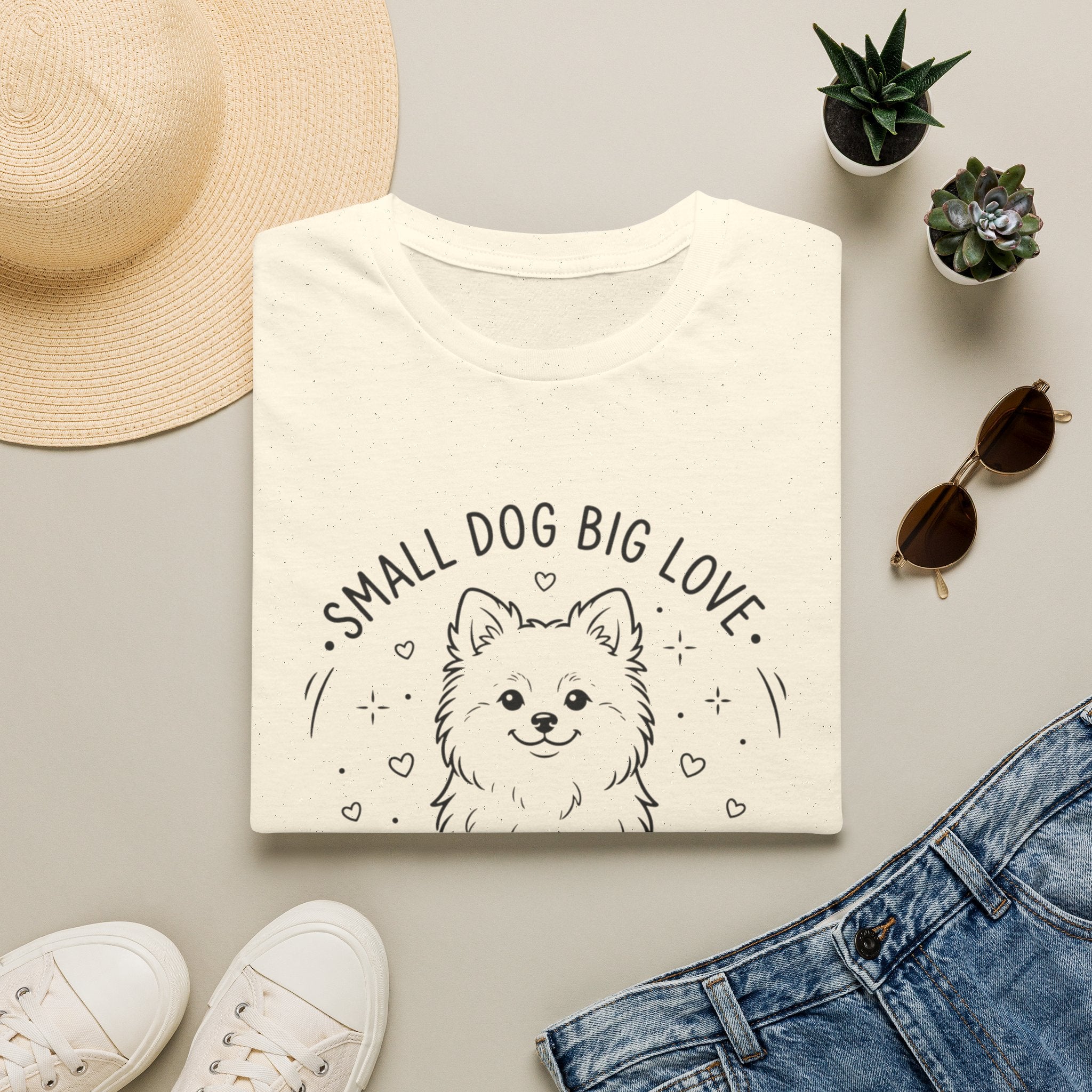 'Small Dog Big Love' Graphic T-Shirt