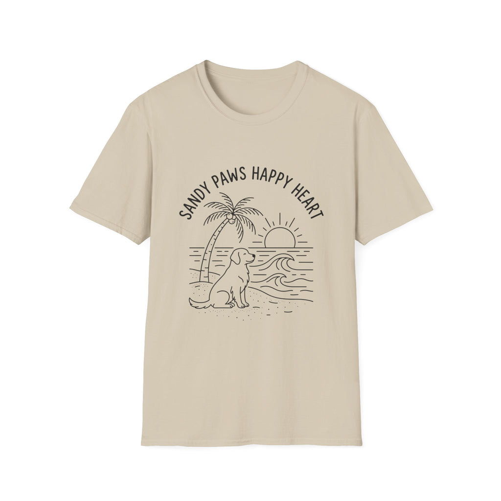 'Sandy Paws Happy Heart' Graphic T-Shirt