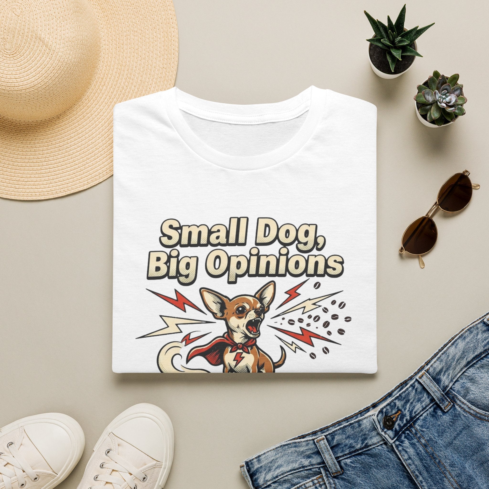 'Small Dog, Big Opinions' Graphic T-Shirt