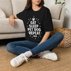 'Eat Sleep Pet Dog Repeat' Graphic T-Shirt
