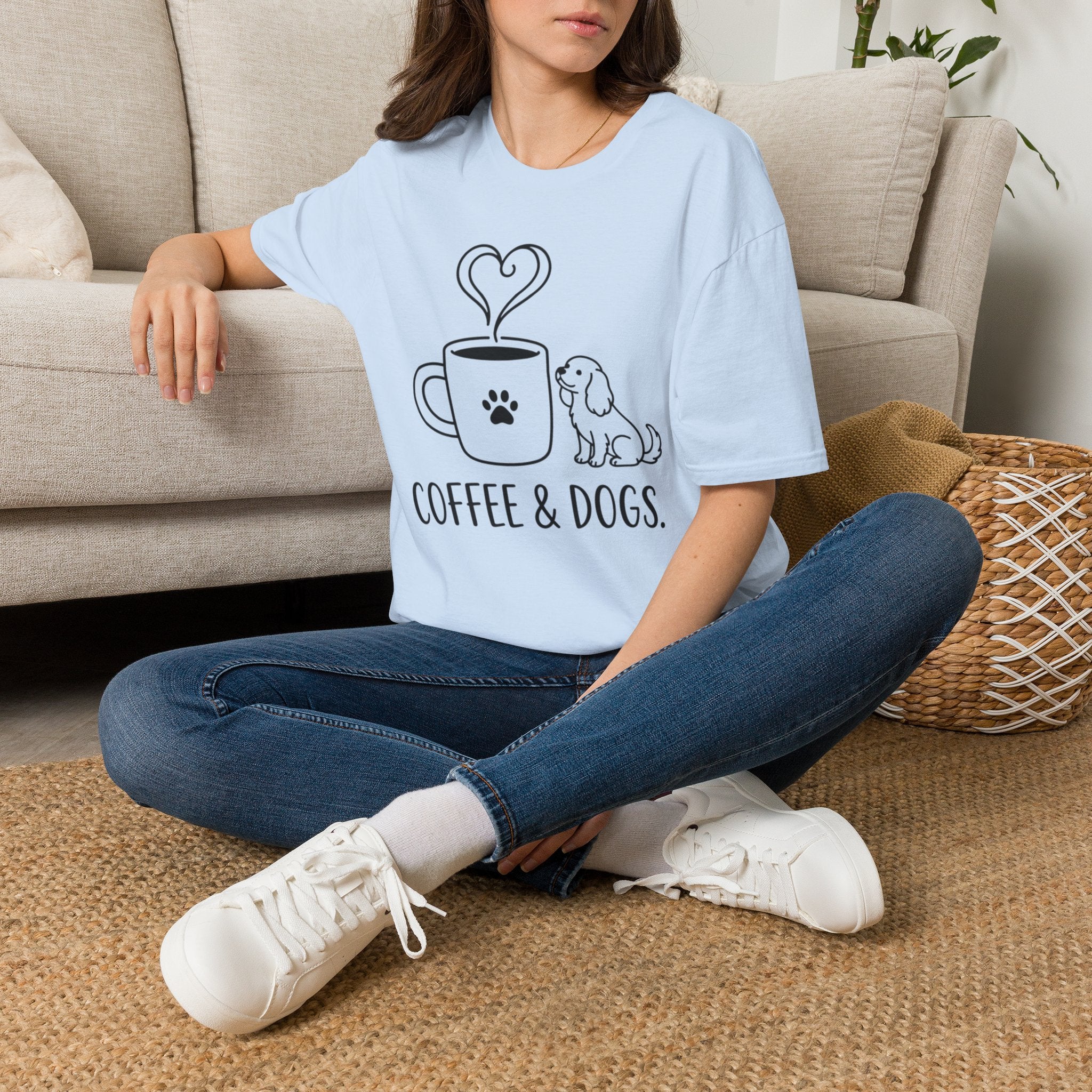 'Coffee & Dogs' Graphic T-Shirt