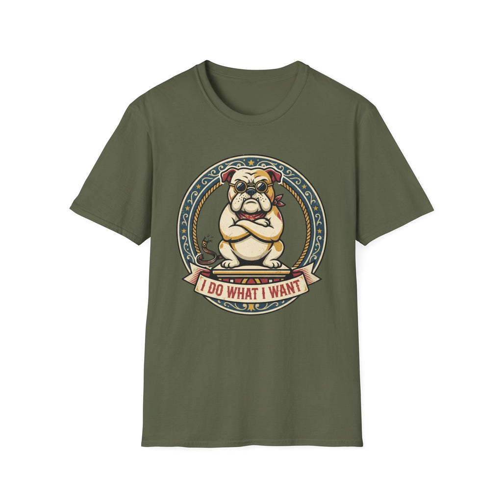 Bulldog 'I Do What I Want' Graphic T-Shirt
