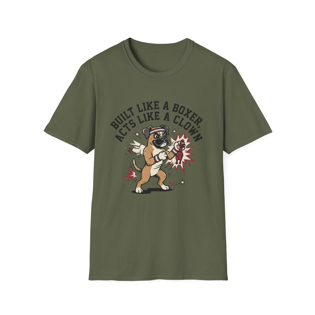 'Built Like A Boxer Acts Like A Clown' Graphic T-Shirt