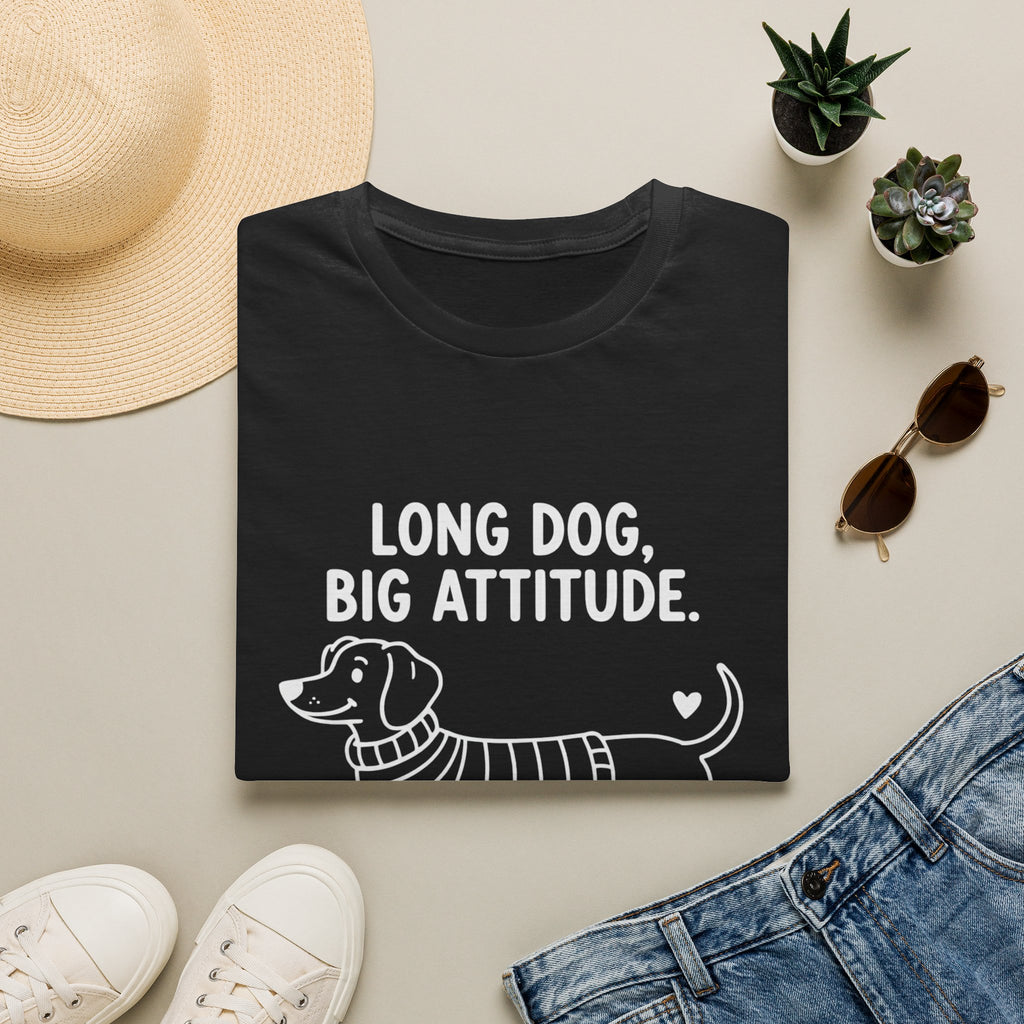 'Long Dog Big Attitude' Graphic T-Shirt