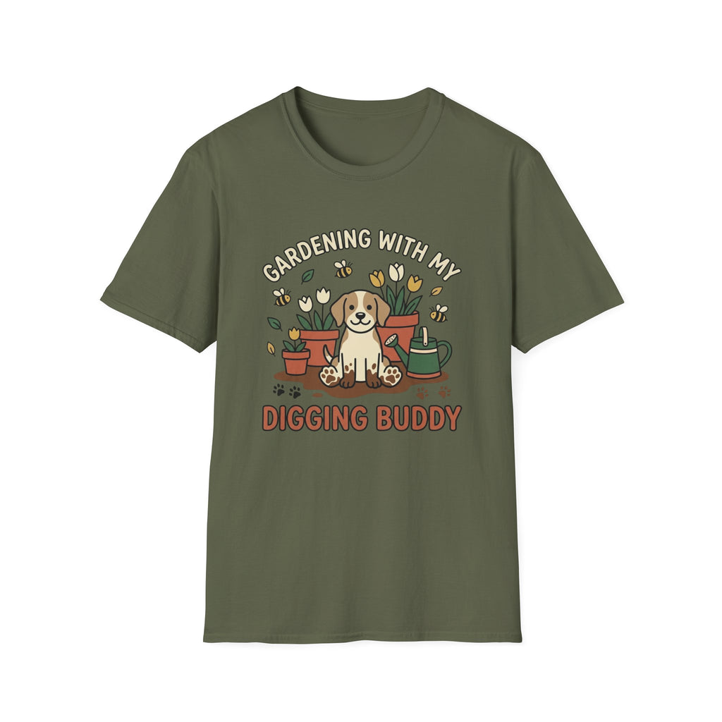 'Gardening With My Digging Buddy' Graphic T-Shirt