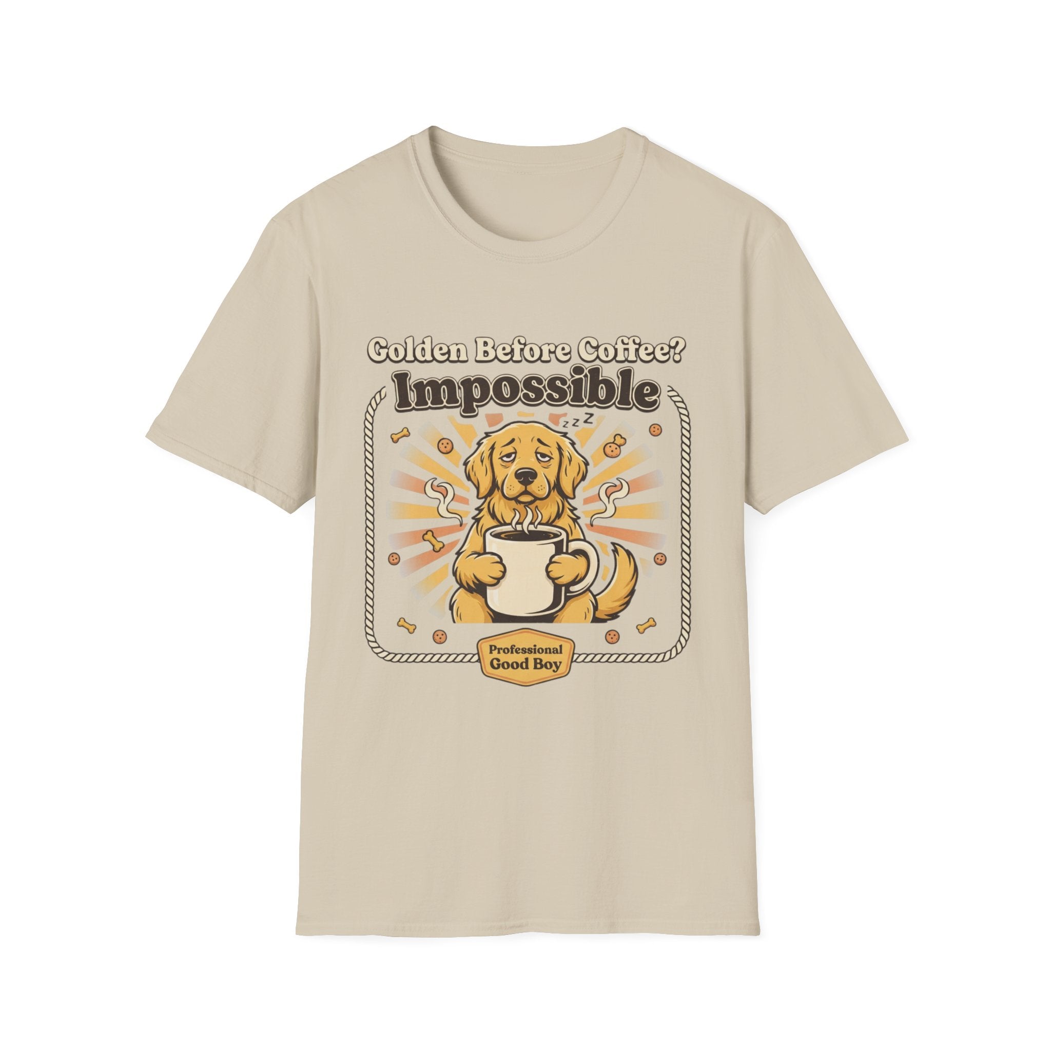 'Golden Before Coffee? Impossible' Graphic T-Shirt