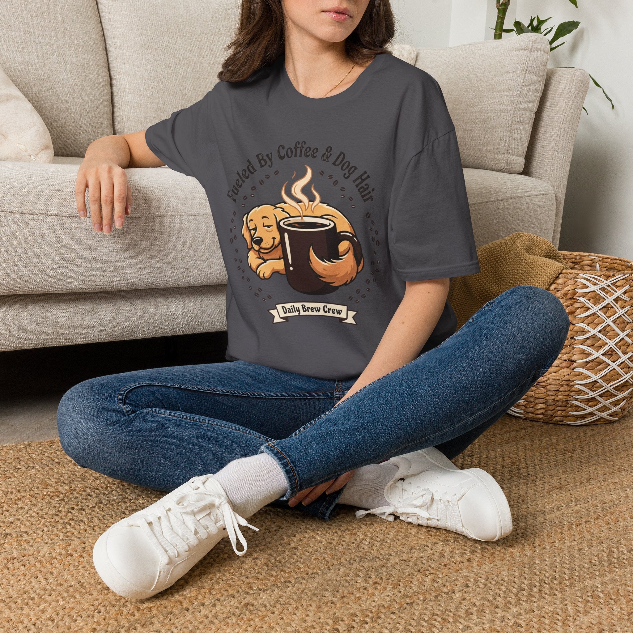 'Fueled by Coffee And Dog Hair' Graphic T-Shirt
