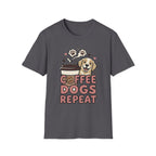 'Coffee Dogs Repeat' Graphic T-Shirt