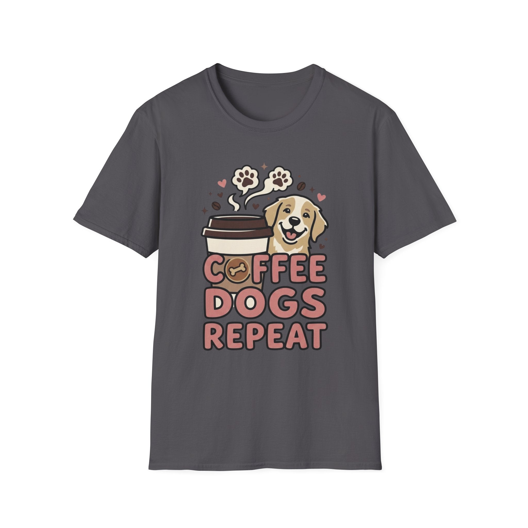 'Coffee Dogs Repeat' Graphic T-Shirt