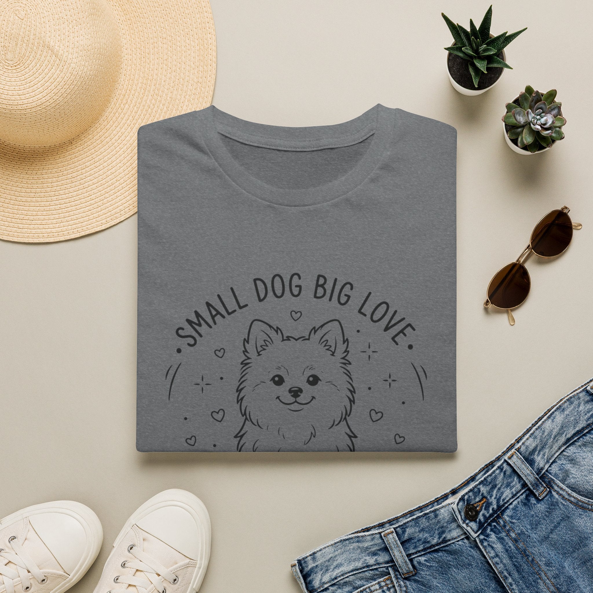 'Small Dog Big Love' Graphic T-Shirt