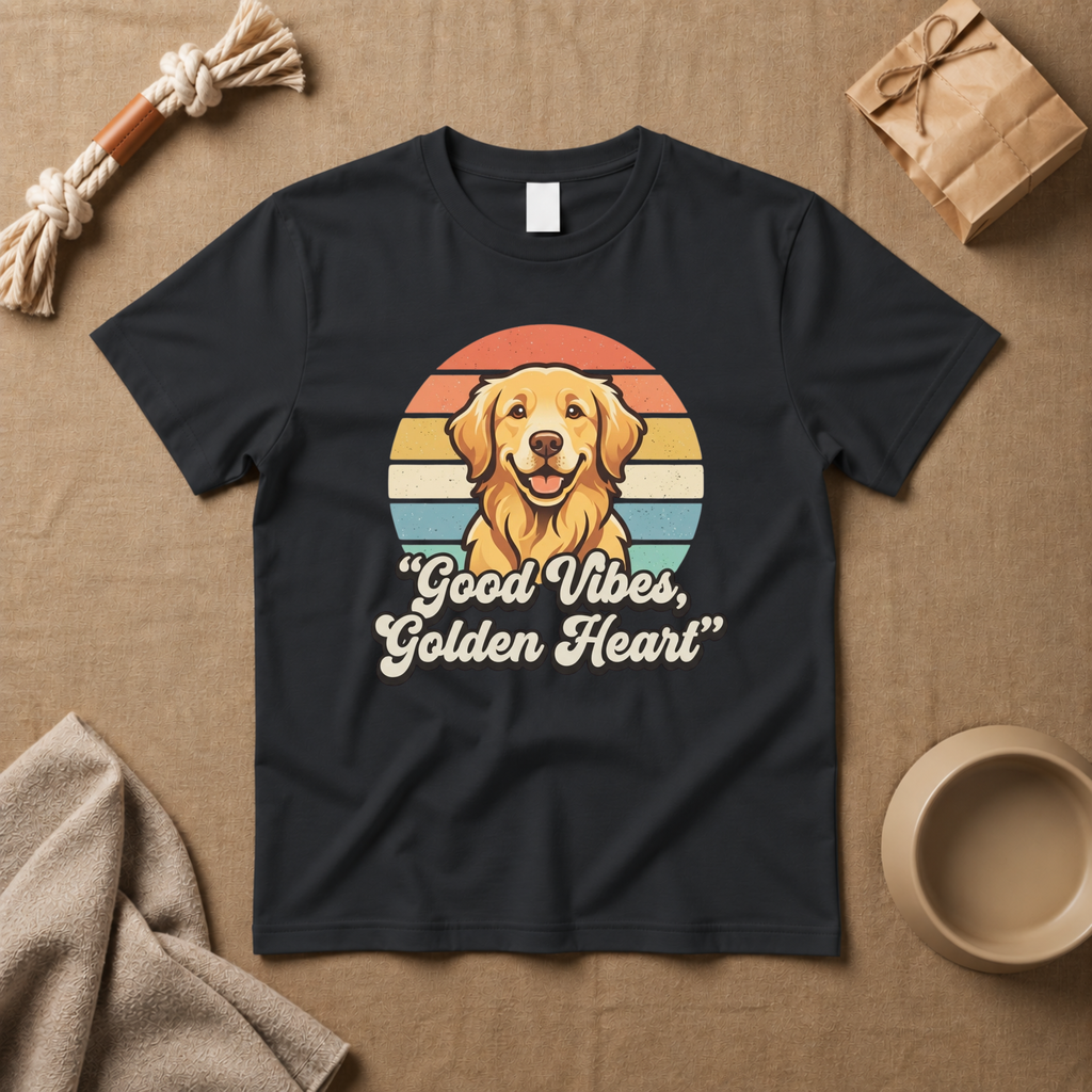 Good Vibes, Golden Heart T-Shirt