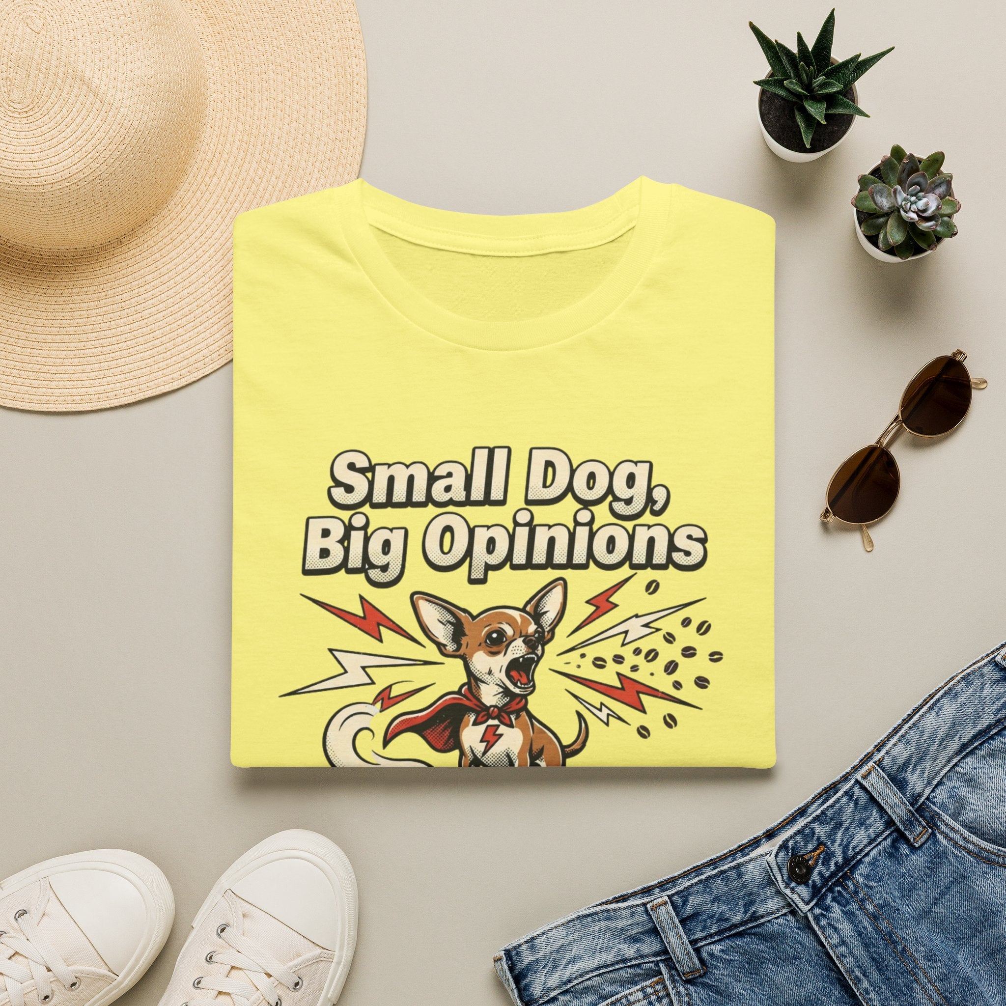 'Small Dog, Big Opinions' Graphic T-Shirt