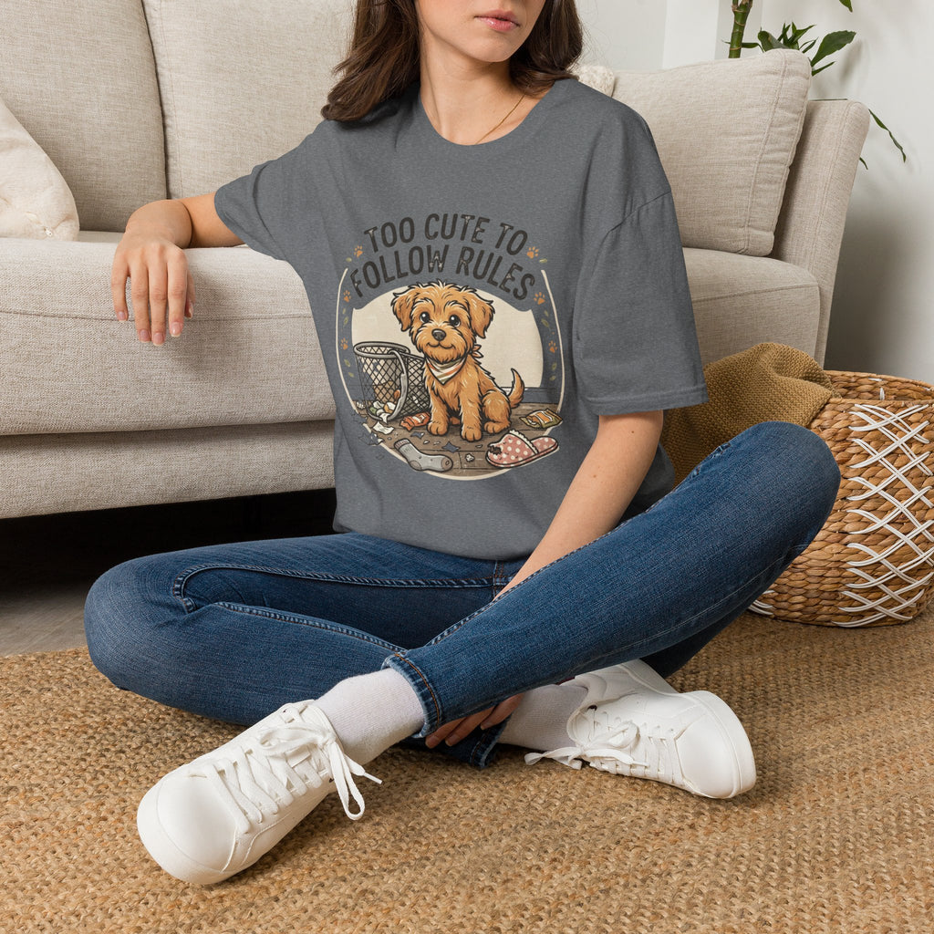 'Too Cute To Follow Rules' Graphic T-Shirt