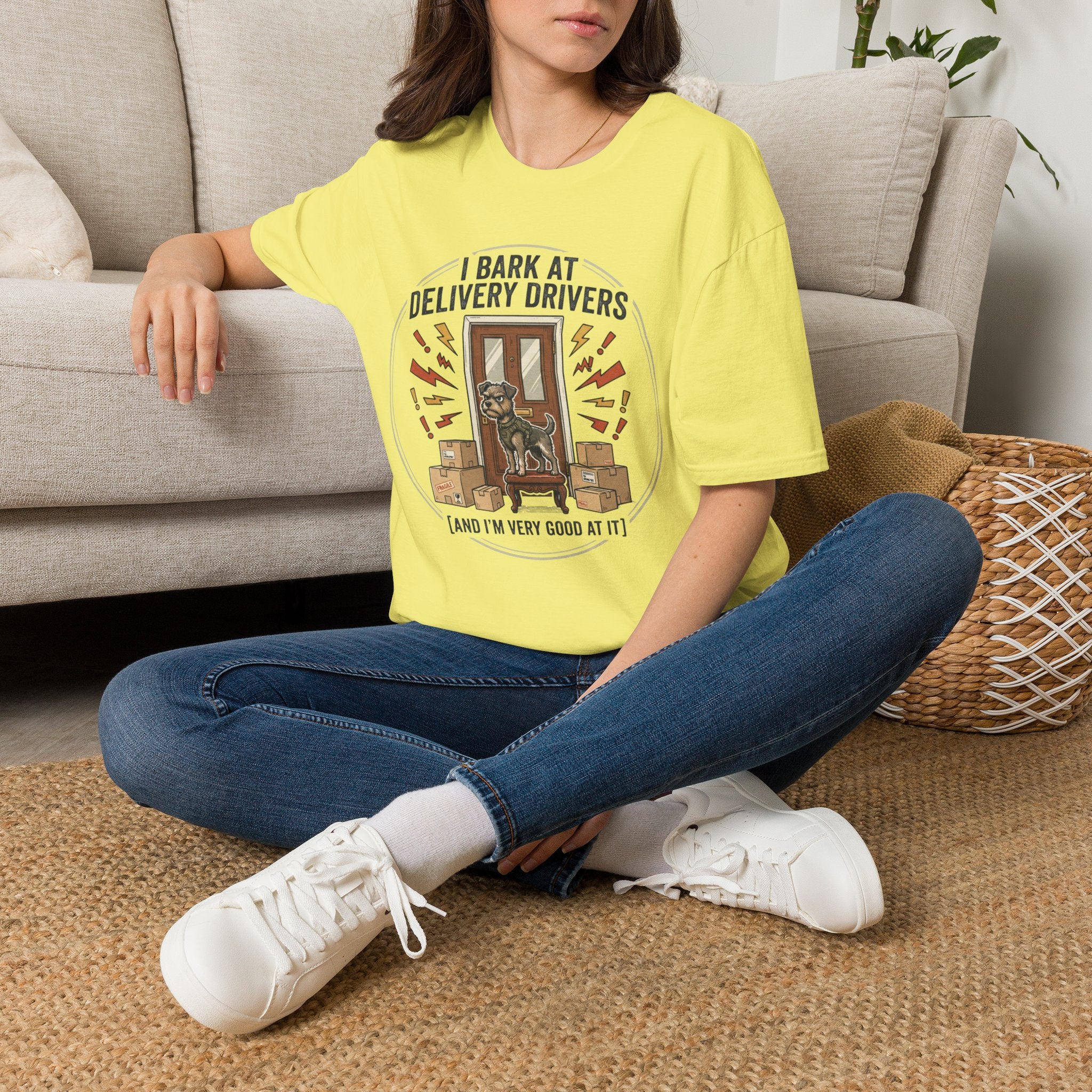 'I Bark At Delivery Drivers' Graphic T-Shirt