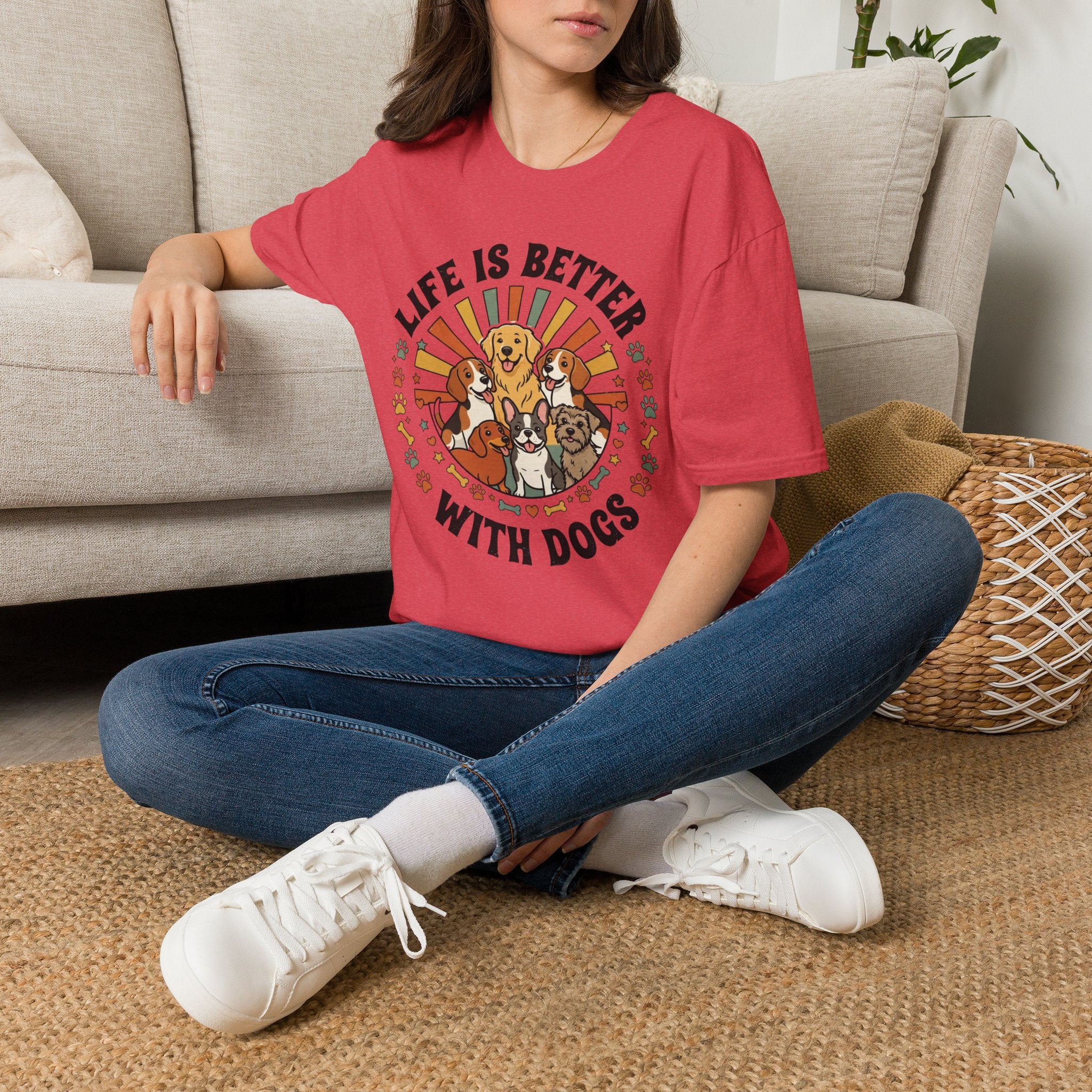 'Life Is Better With Dogs' Graphic T-Shirt
