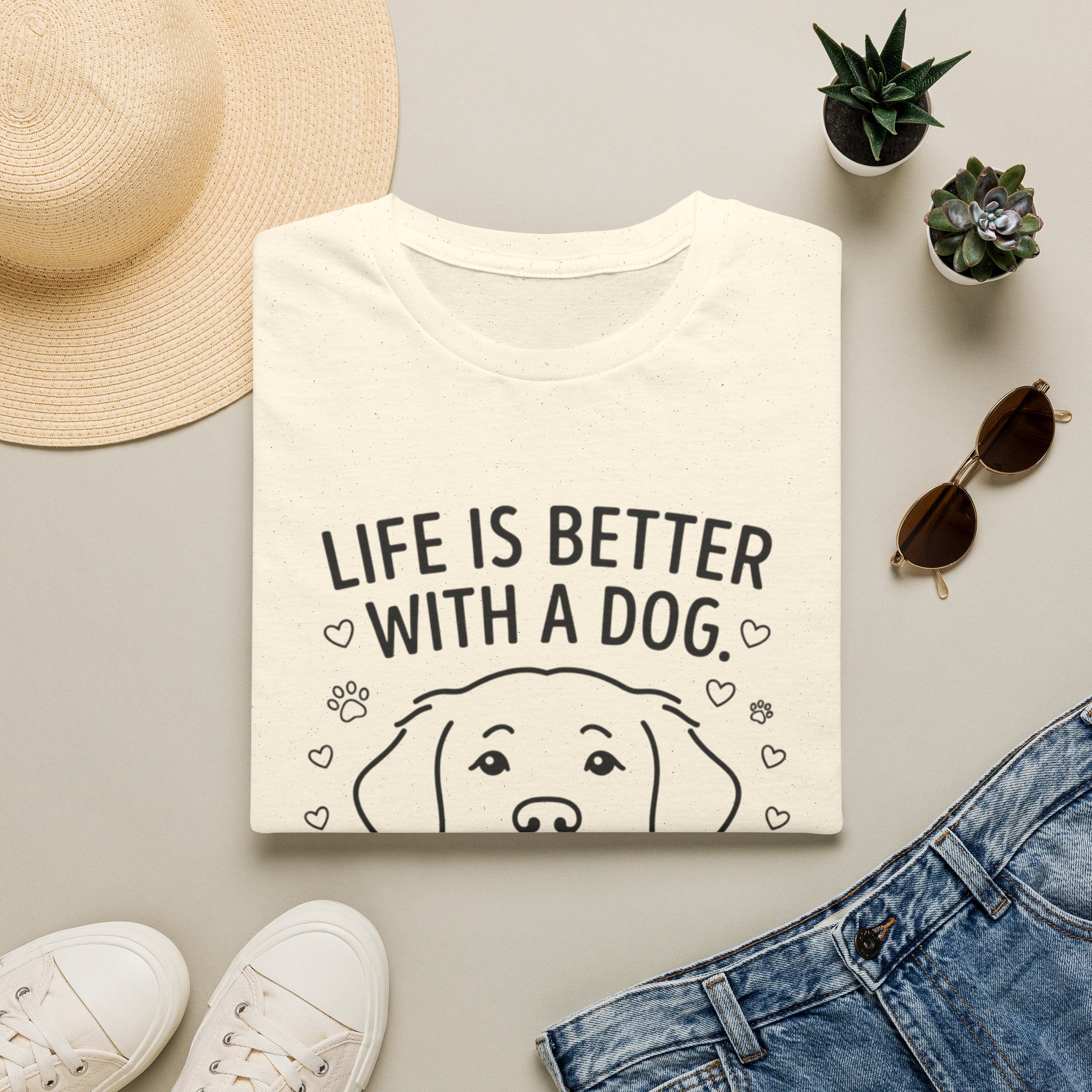 'Life Is Better With A Dog' Graphic T-Shirt