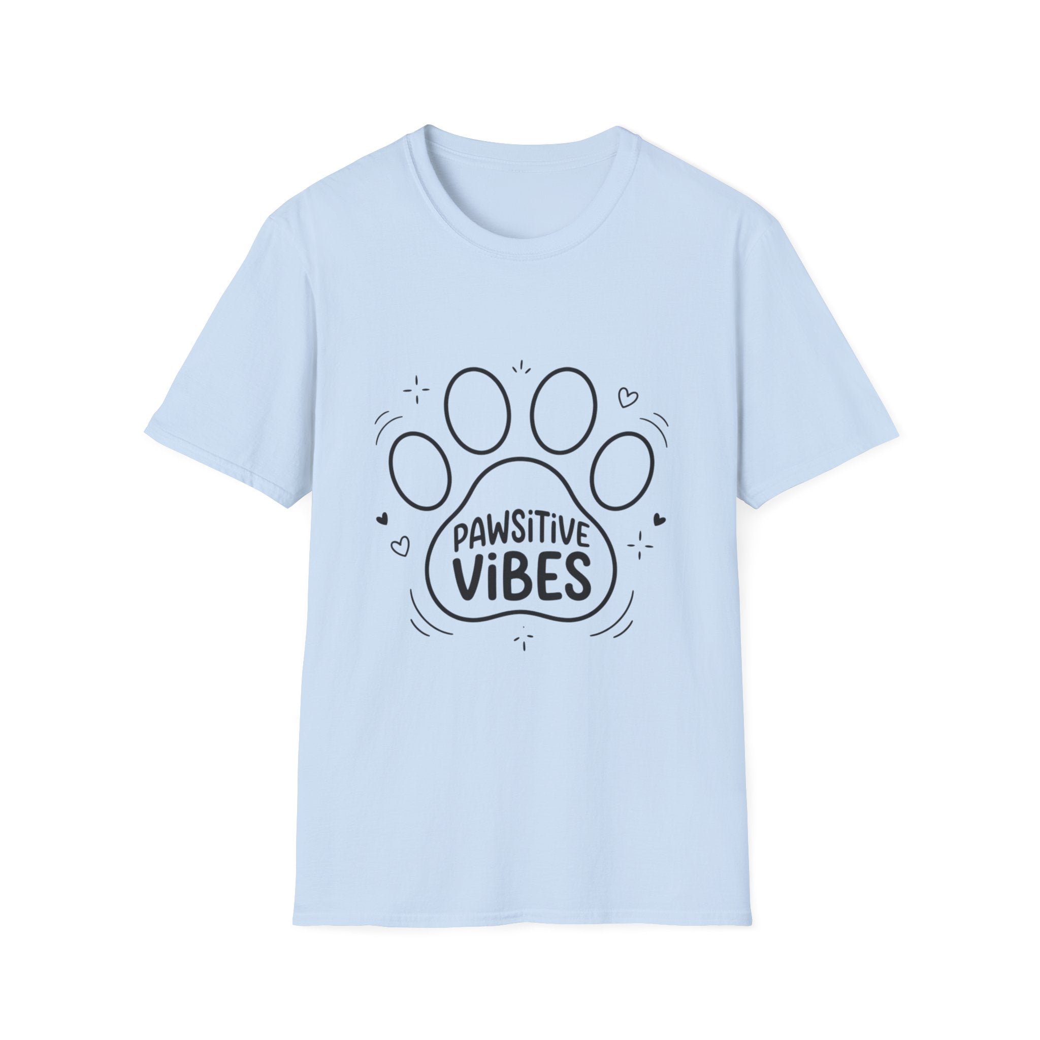 'Pawsitive Vibes' Graphic T-Shirt