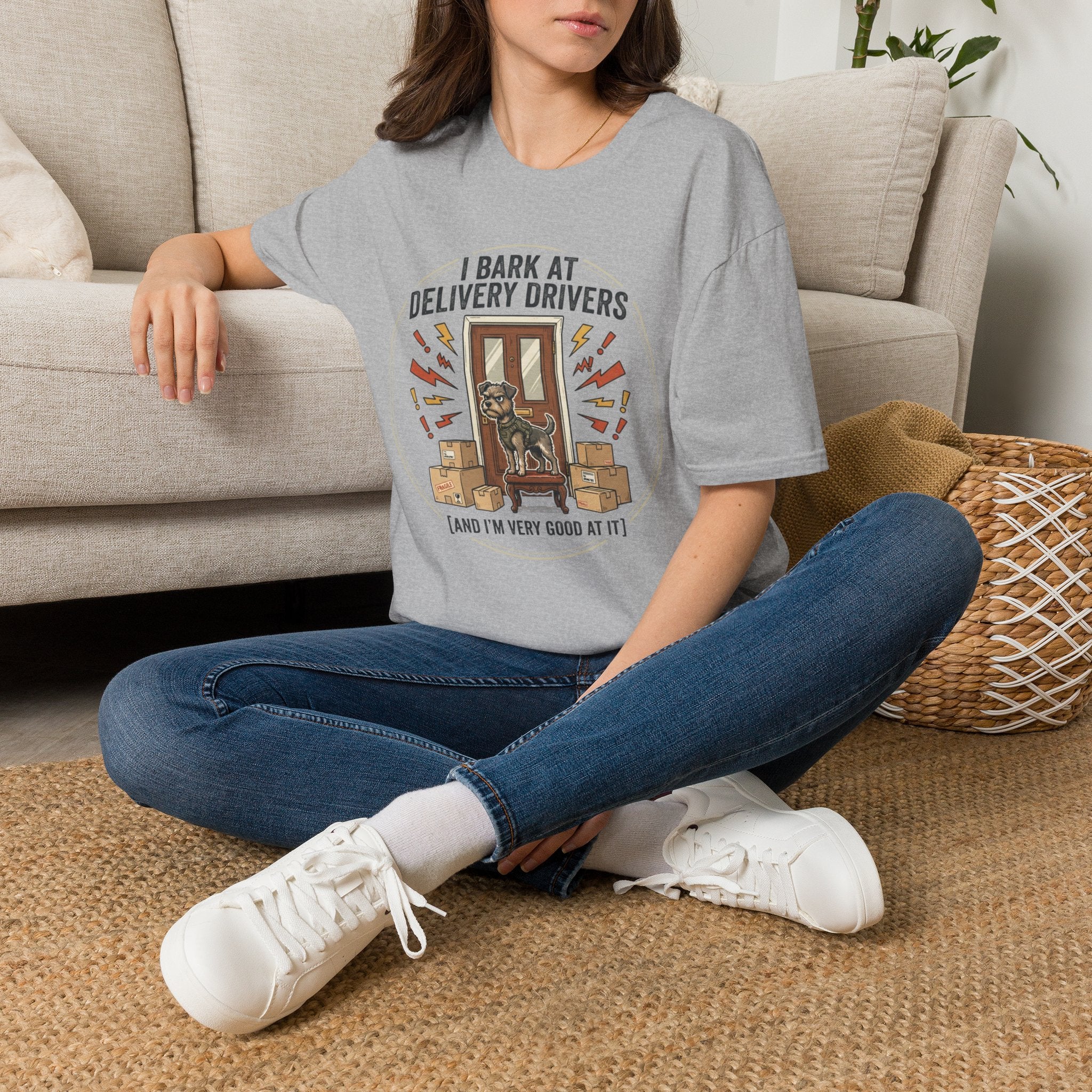 'I Bark At Delivery Drivers' Graphic T-Shirt