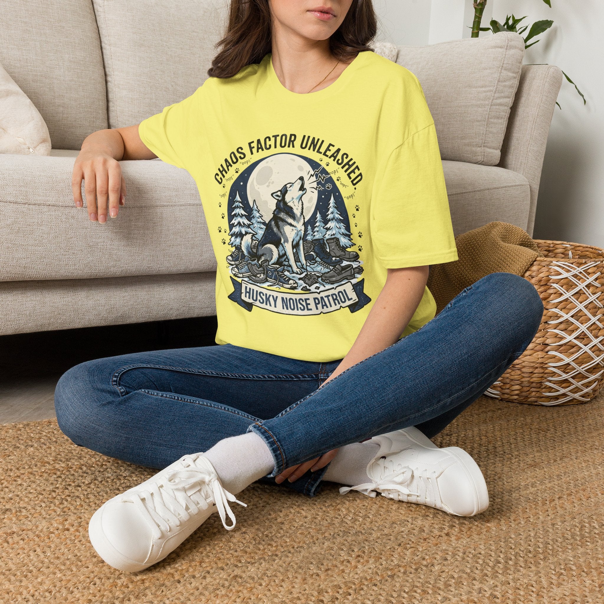 'Husky Noise Patrol' Graphic T-Shirt