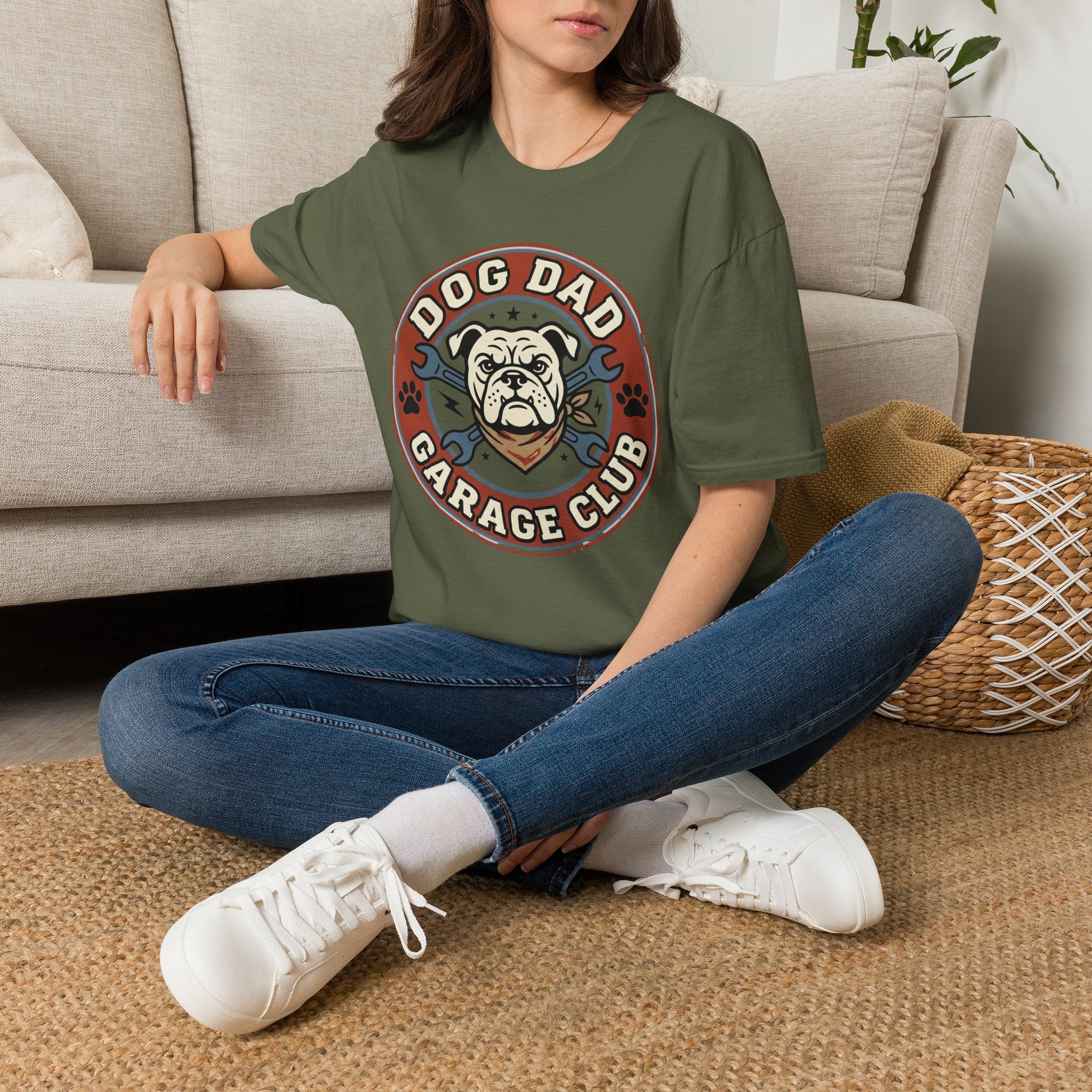 'Dog Dad Garage Club' Graphic T-shirts