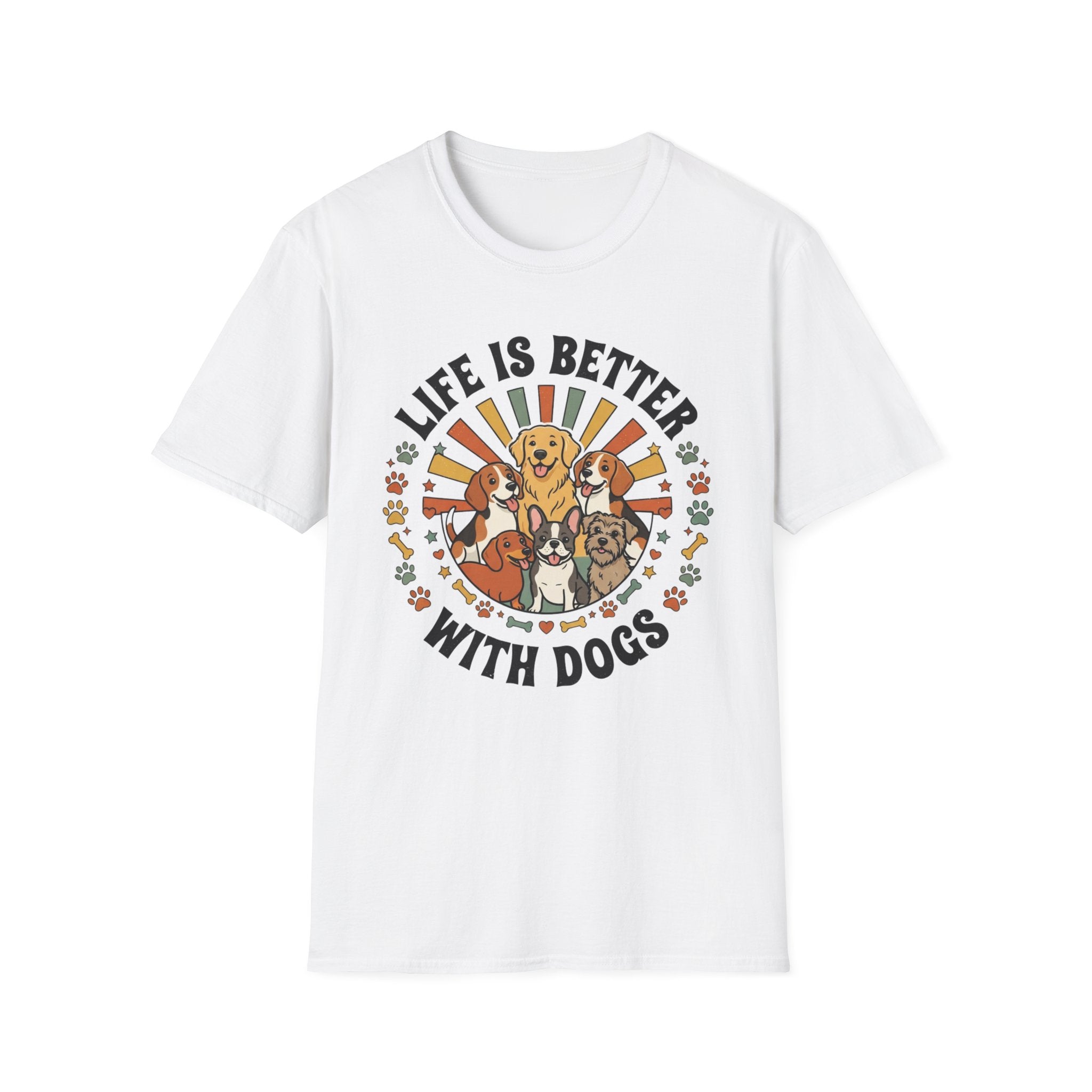 'Life Is Better With Dogs' Graphic T-Shirt