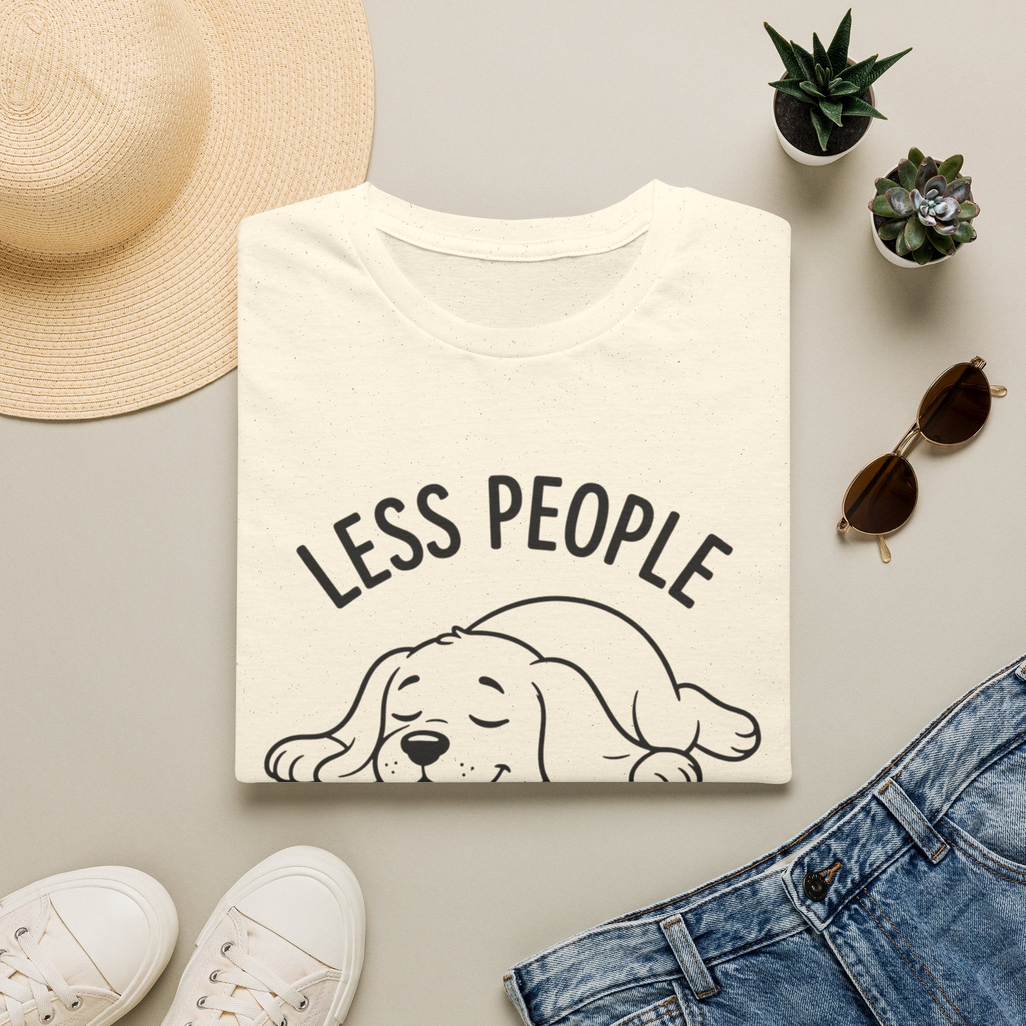 'Less People More Dogs' Graphic T-Shirt