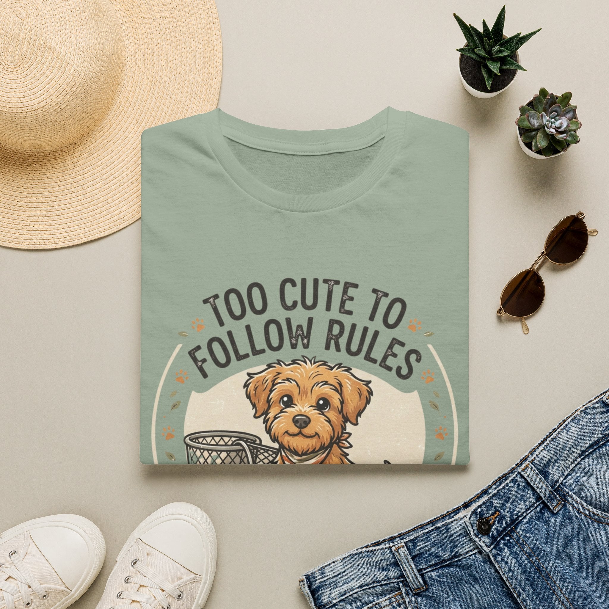 'Too Cute To Follow Rules' Graphic T-Shirt