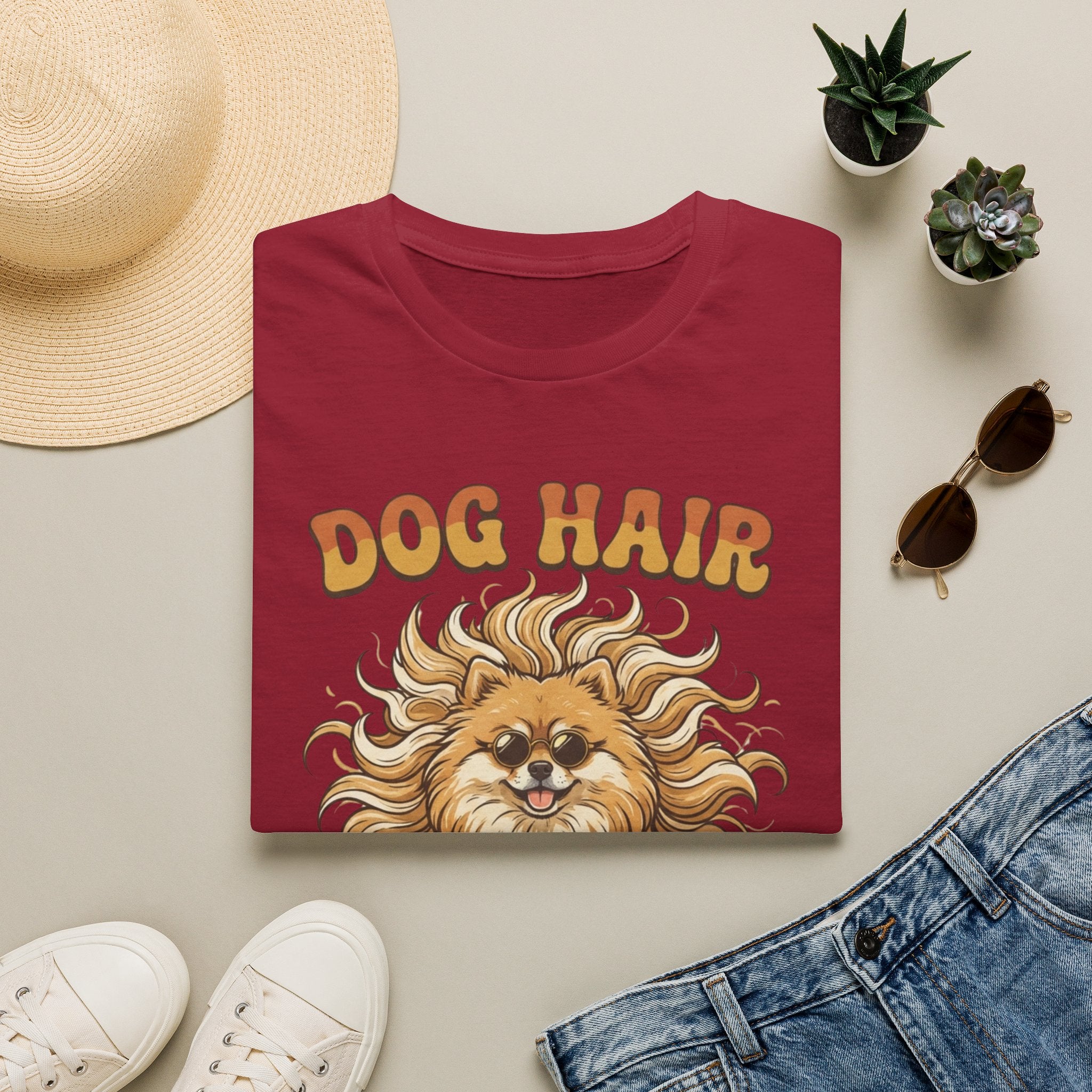 'Dog Hair Dont Care' Graphic T-Shirt