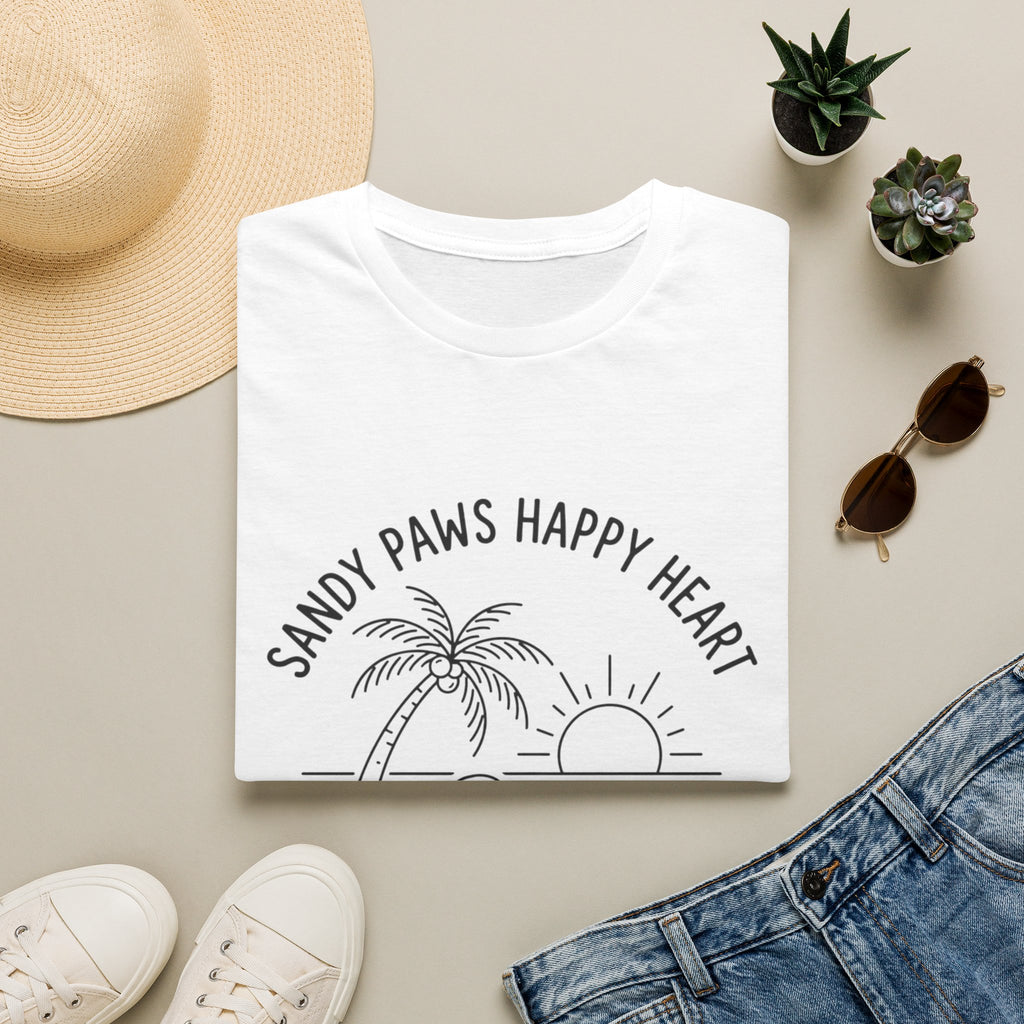 'Sandy Paws Happy Heart' Graphic T-Shirt