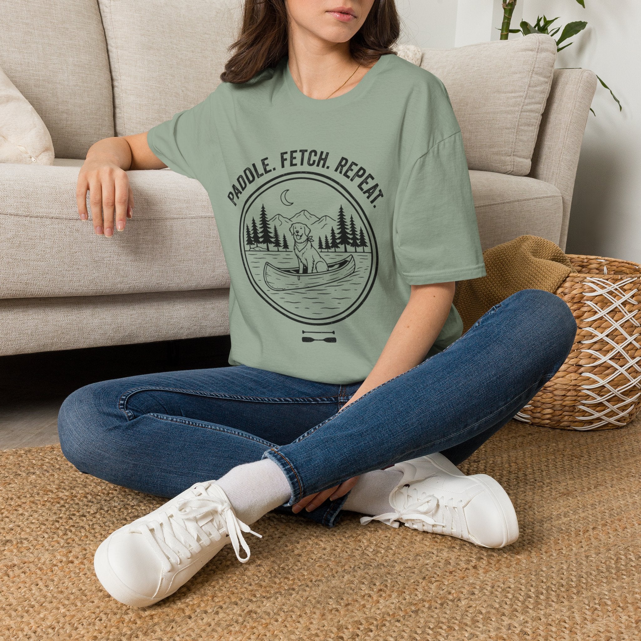 'Paddle,Fetch,Repeat' Graphic T-Shirt
