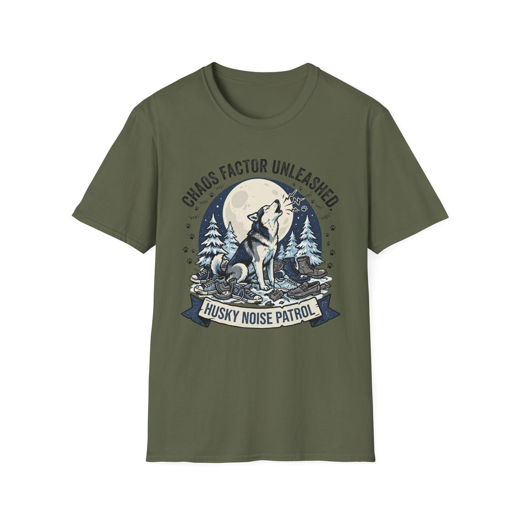 'Husky Noise Patrol' Graphic T-Shirt