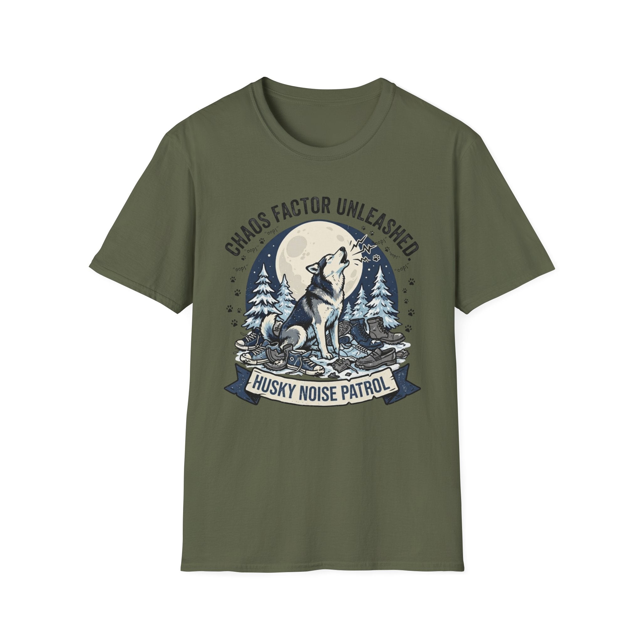 'Husky Noise Patrol' Graphic T-Shirt