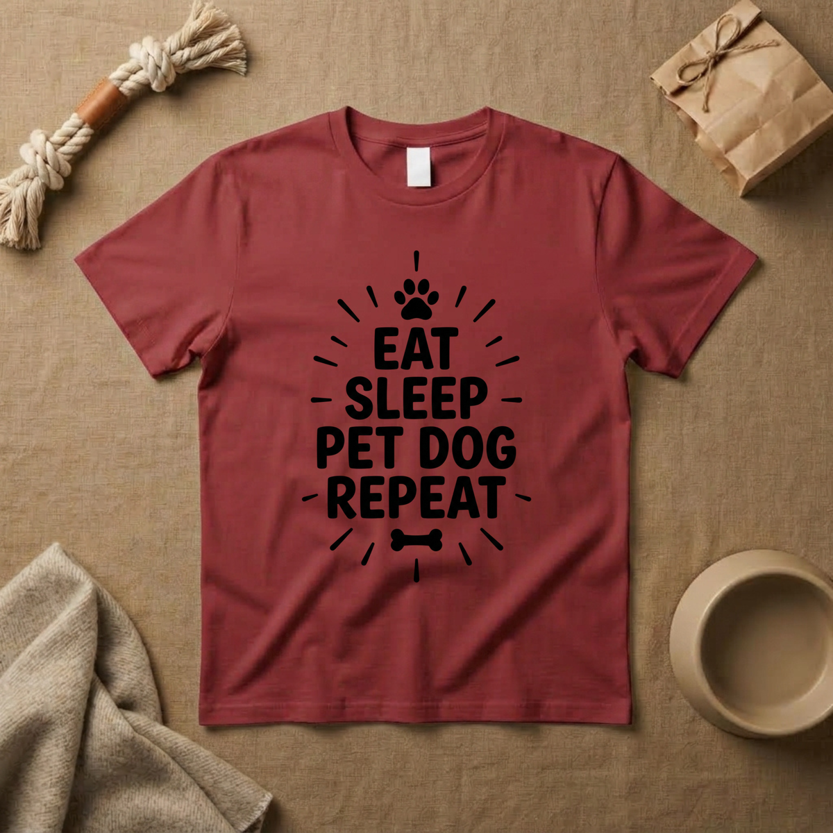 Eat Sleep Pet Dog Repeat T-Shirt