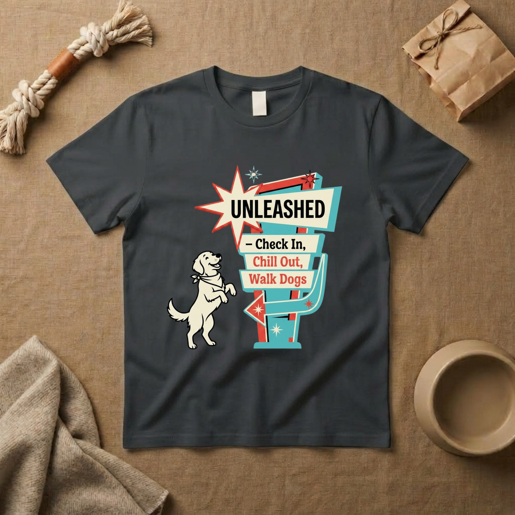 Check In, Chill Out, Walk Dog T-Shirt