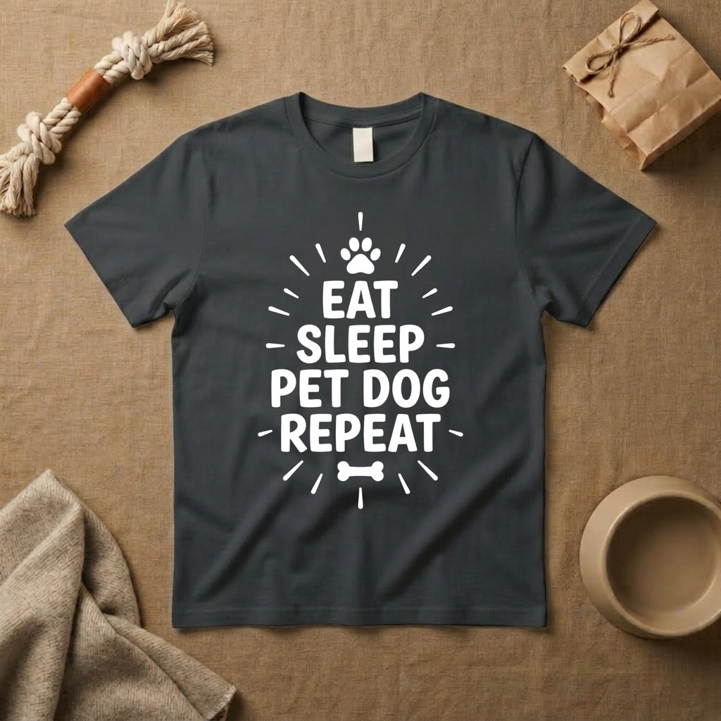 Eat Sleep Pet Dog Repeat T-Shirt