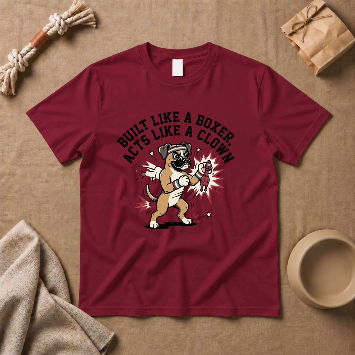 Built Like A Boxer Acts Like A Clown T-Shirt