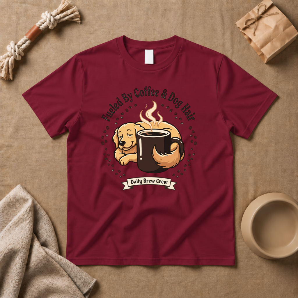Fueled by Coffee And Dog Hair T-Shirt