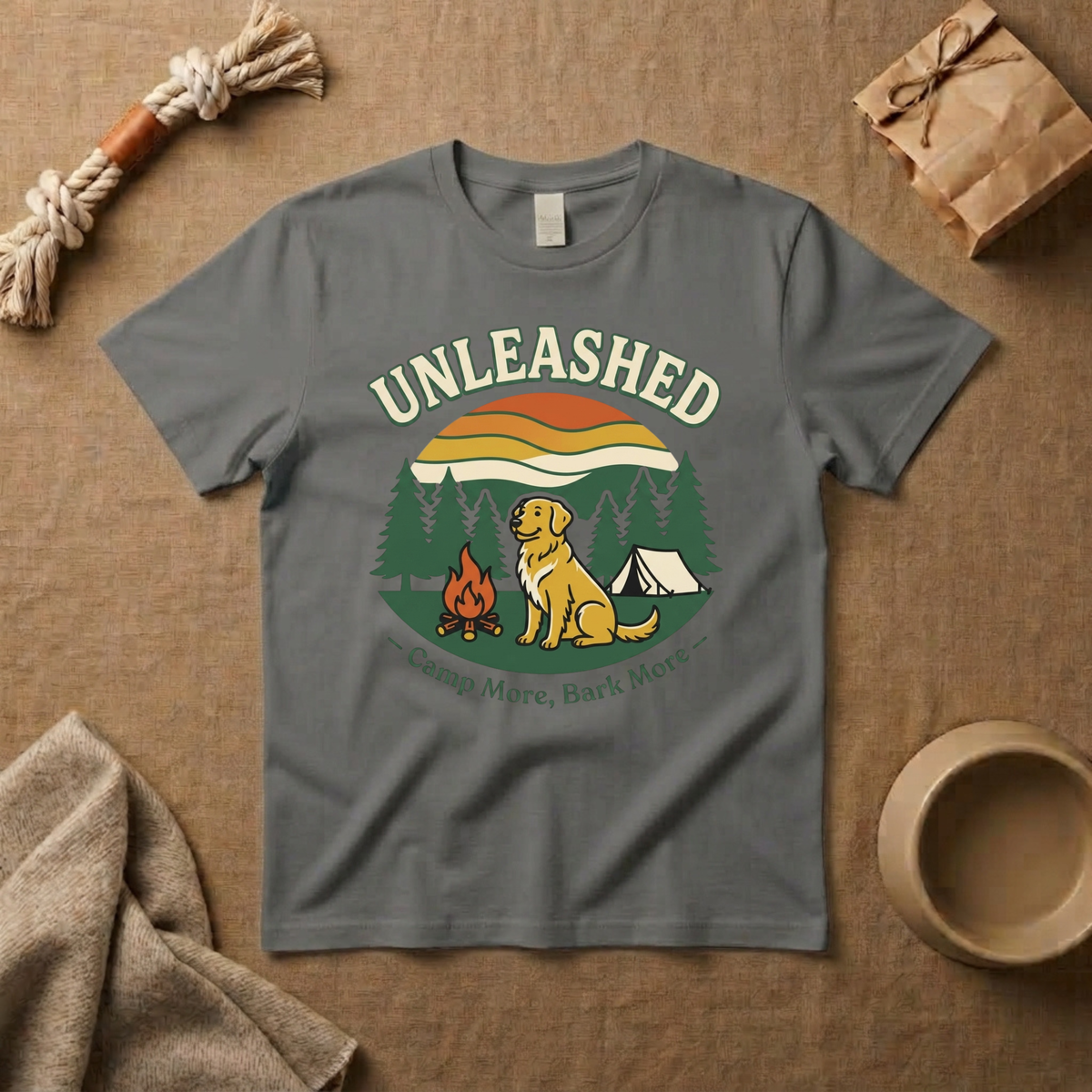 Camp More, Bark More T-Shirt