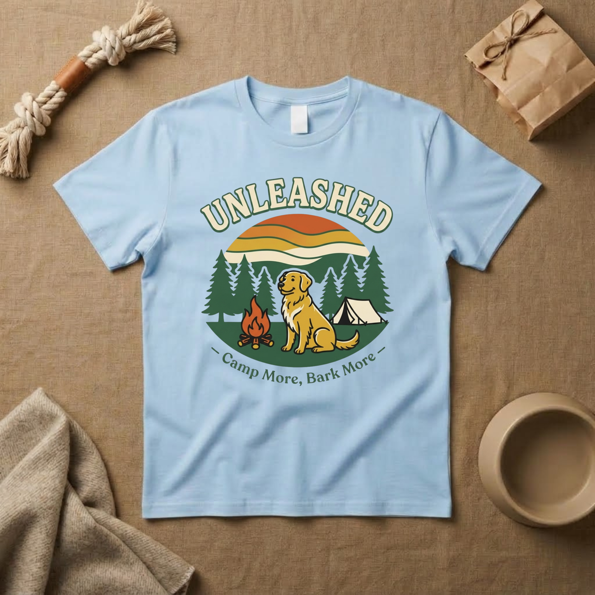 Camp More, Bark More T-Shirt