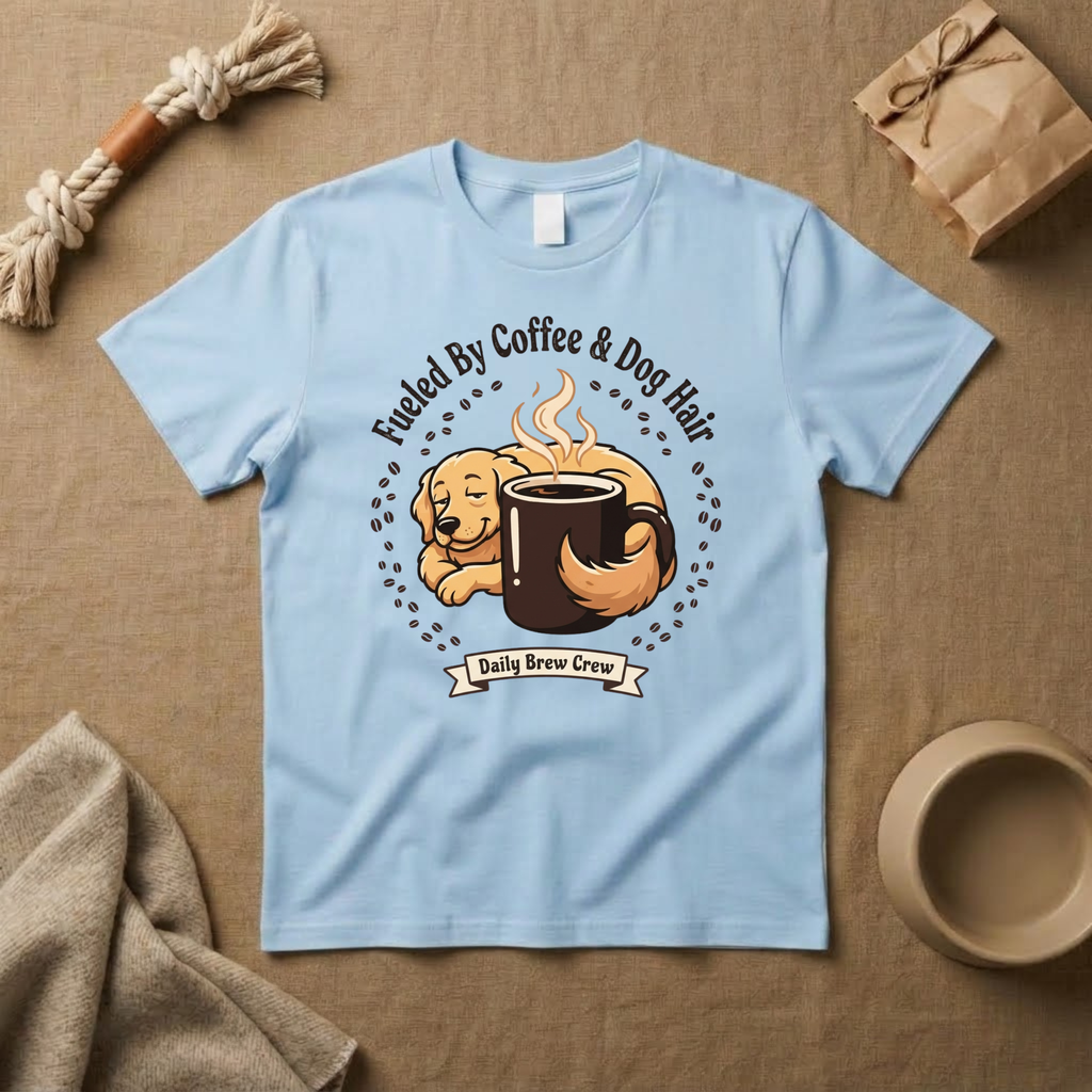 Fueled by Coffee And Dog Hair T-Shirt