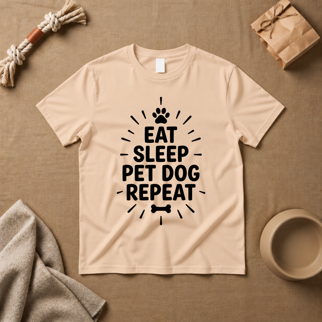 Eat Sleep Pet Dog Repeat T-Shirt