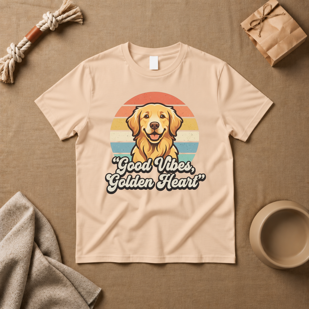 Good Vibes, Golden Heart T-Shirt