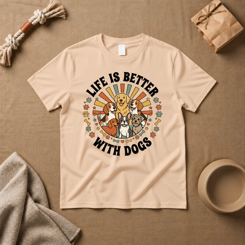 Life Is Better With Dogs T-Shirt
